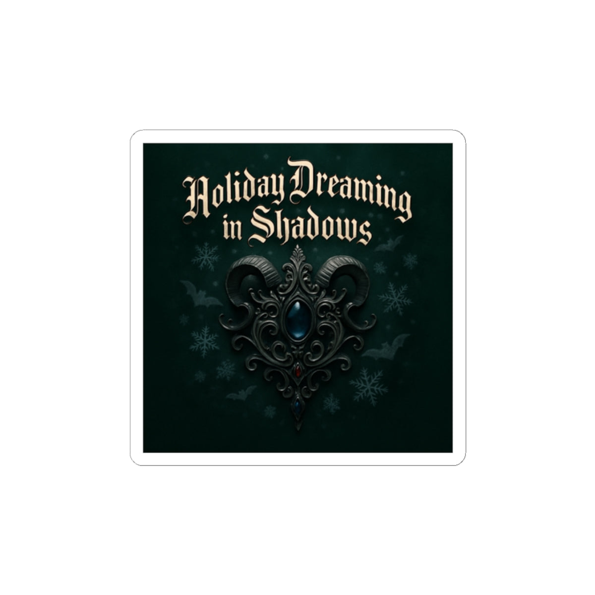 Holiday Dreaming in Shadows Sticker