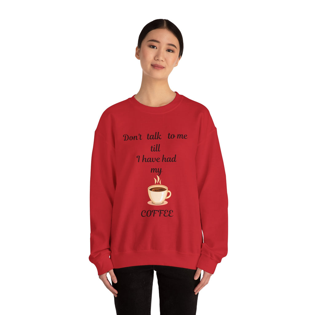 Coffee Lover Crewneck Sweatshirt, Funny Quote Gift for Adults, Introvert Coffee Drinker Top, Unisex Jumper, Caffeine Addict Pullover, Coffee