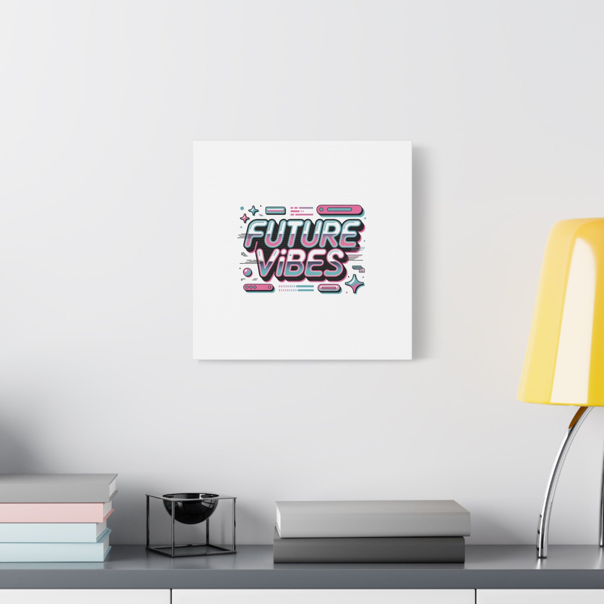 Future Vibes Canvas | Y2K Cyber Holo, Retro Tech Print
