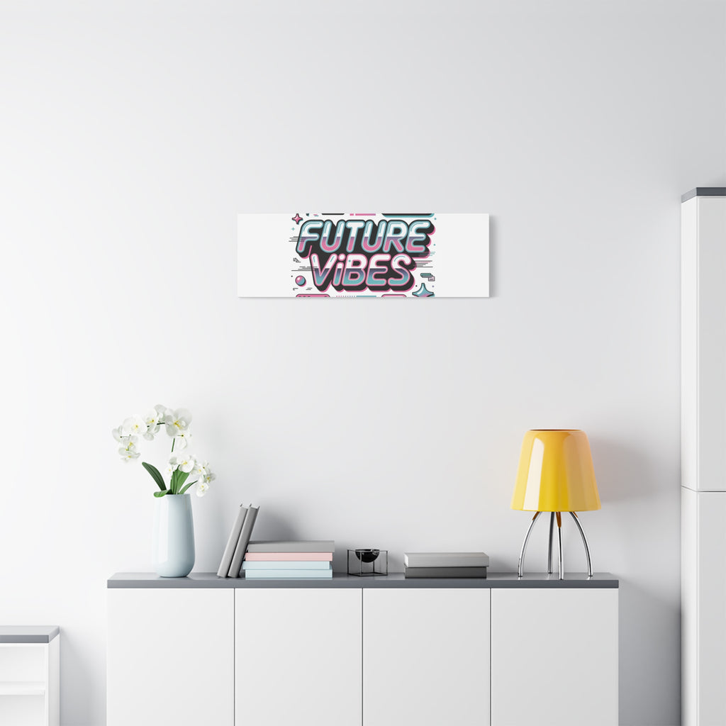 Future Vibes Canvas | Y2K Cyber Holo, Retro Tech Print