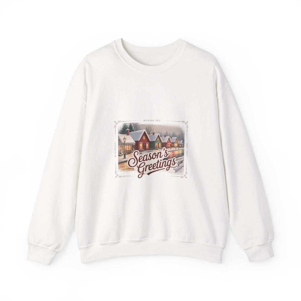 Vintage Christmas Postcard Crewneck Sweatshirt | retro holiday card design, sepia holiday