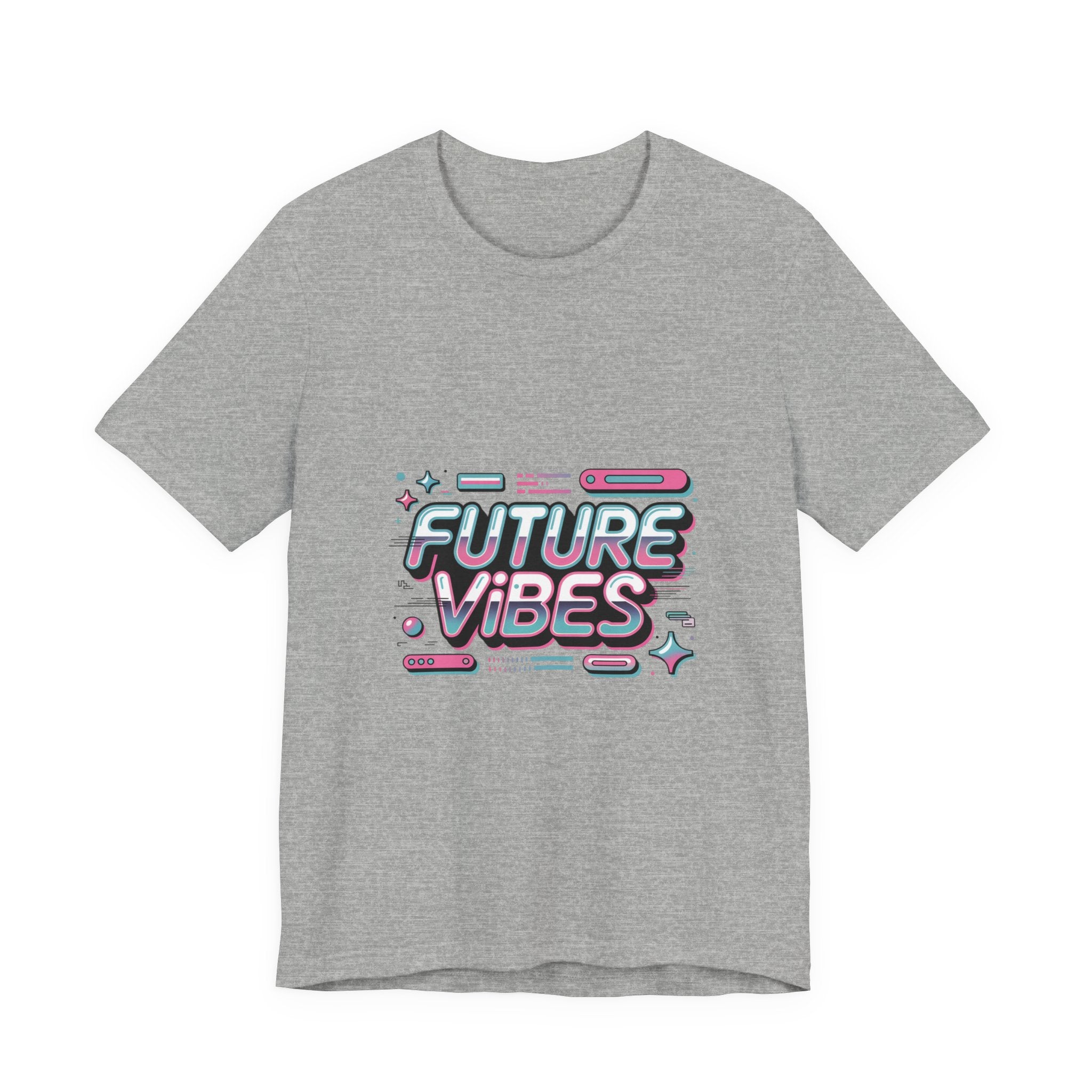 Future Vibes Tee | Y2K Cyber Holo Aesthetic, Retro Tech Chrome Text