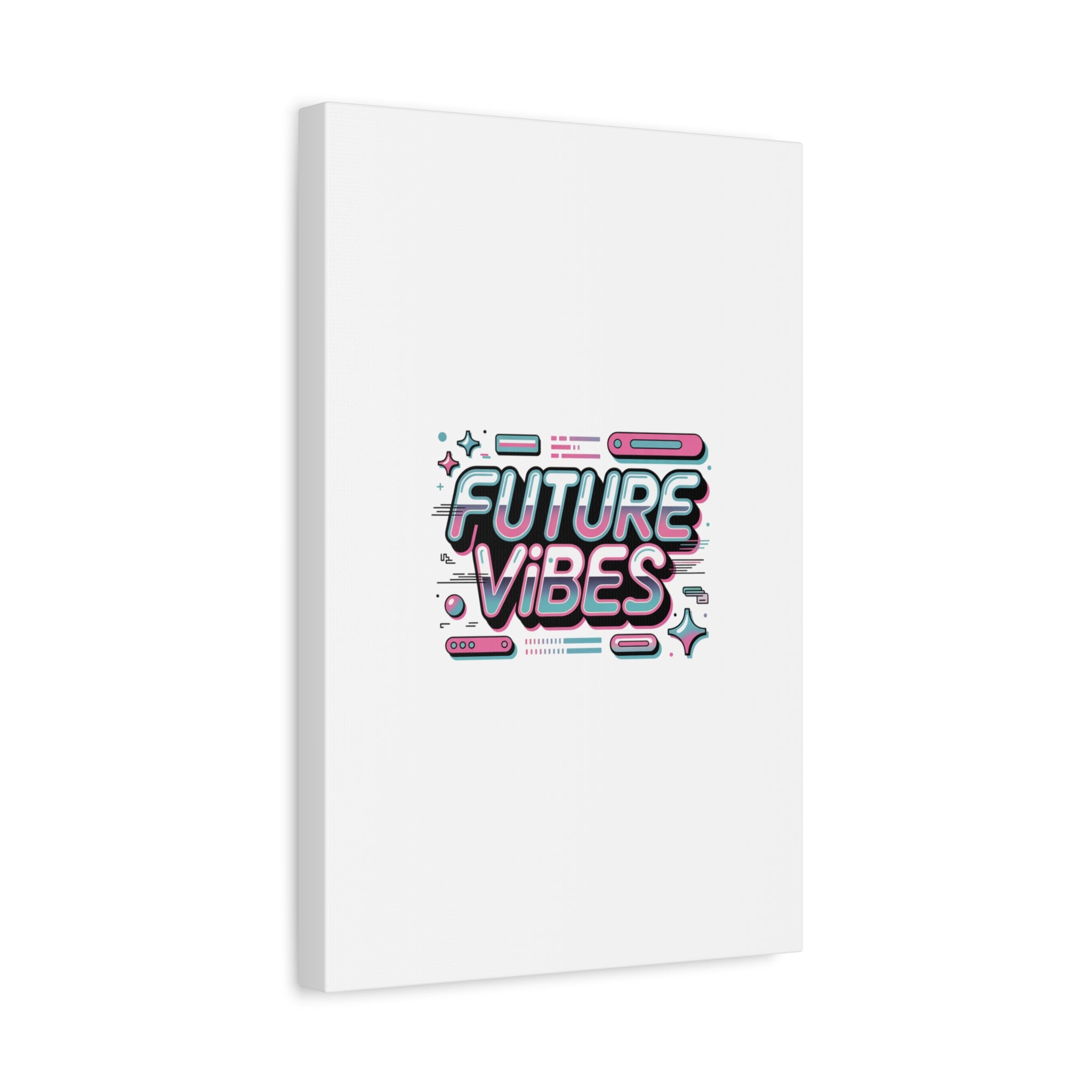 Future Vibes Canvas | Y2K Cyber Holo, Retro Tech Print