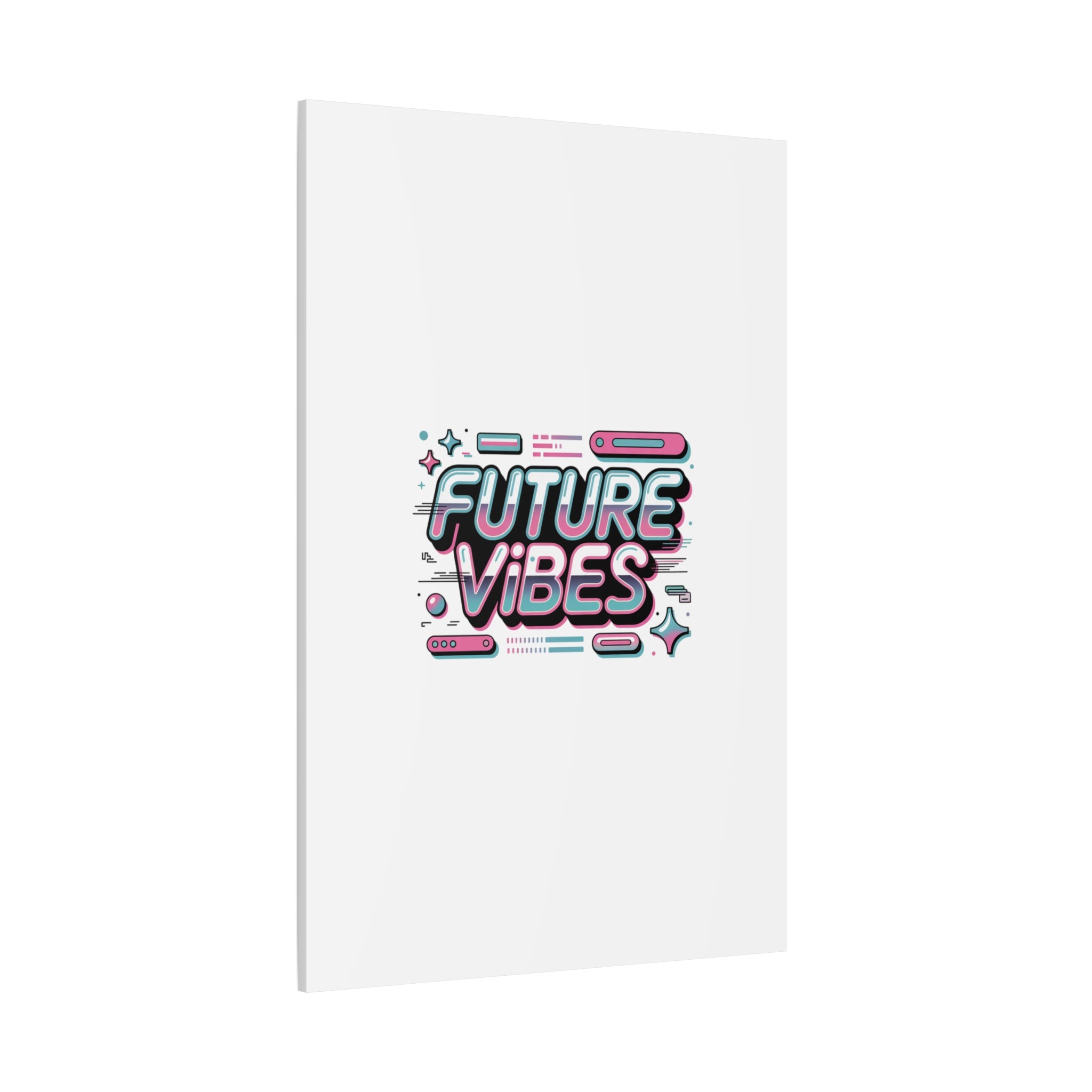 Future Vibes Canvas | Y2K Cyber Holo, Retro Tech Print