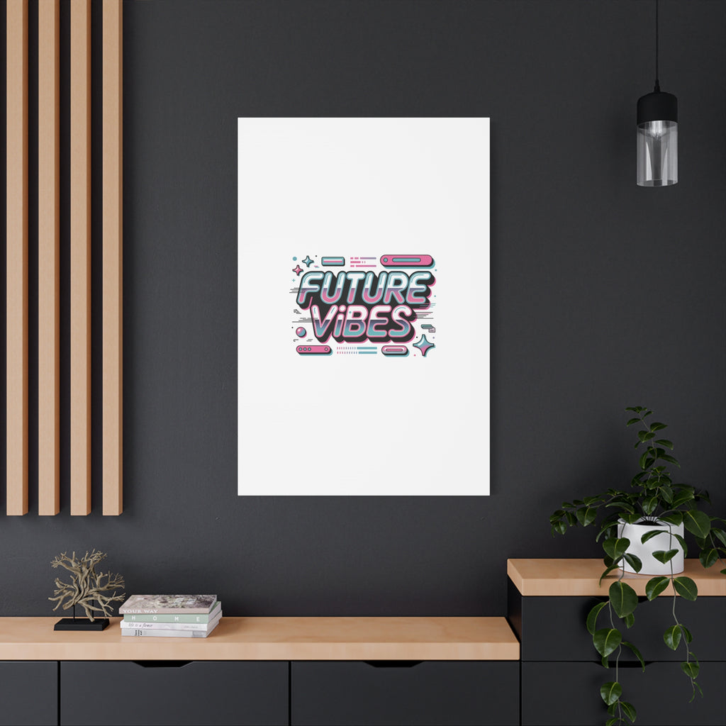 Future Vibes Canvas | Y2K Cyber Holo, Retro Tech Print