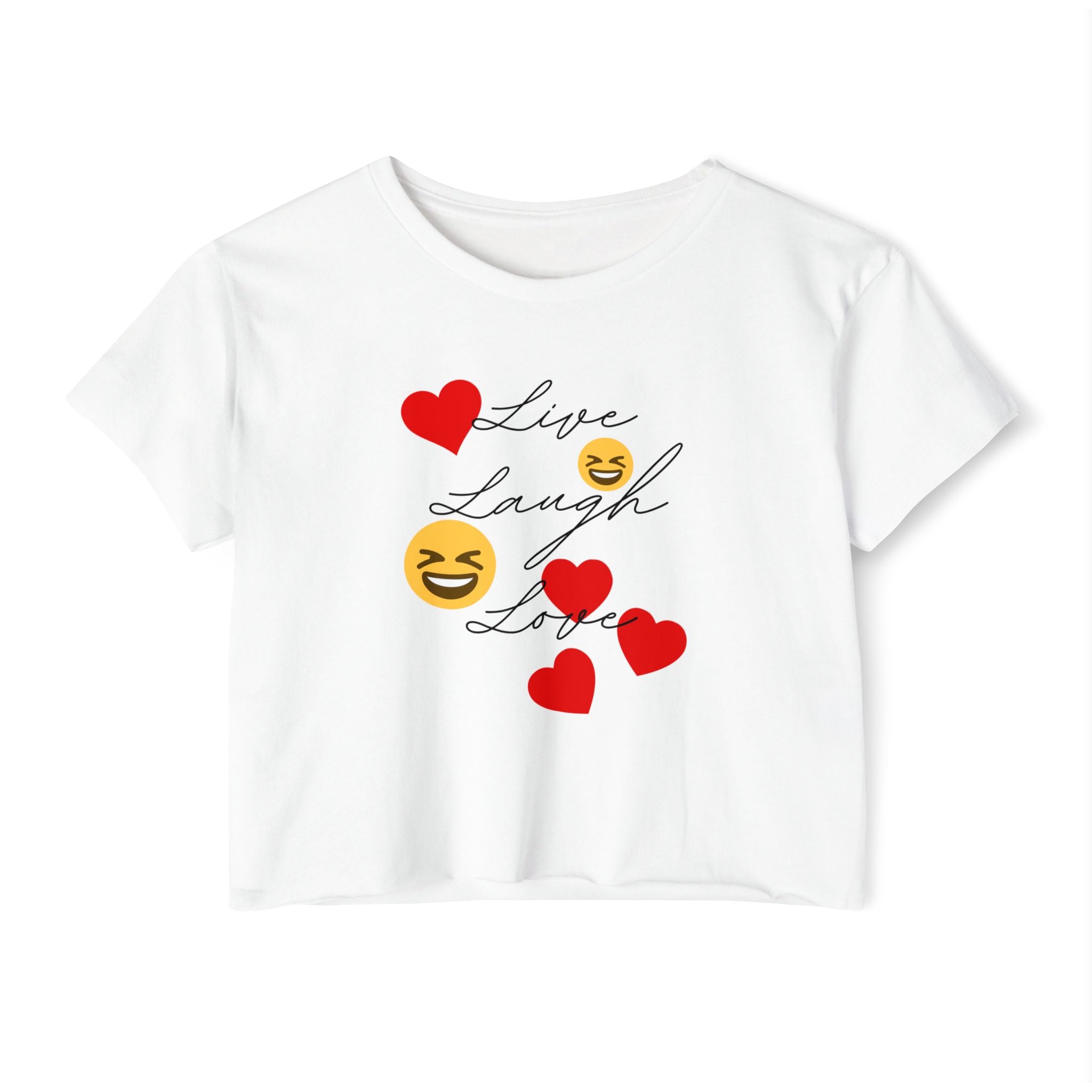 Live Laugh Love Festival Crop Top, Women's Boho Shirt, Music Festival Clothing, Crop Top for Her, Coachella Crop Top