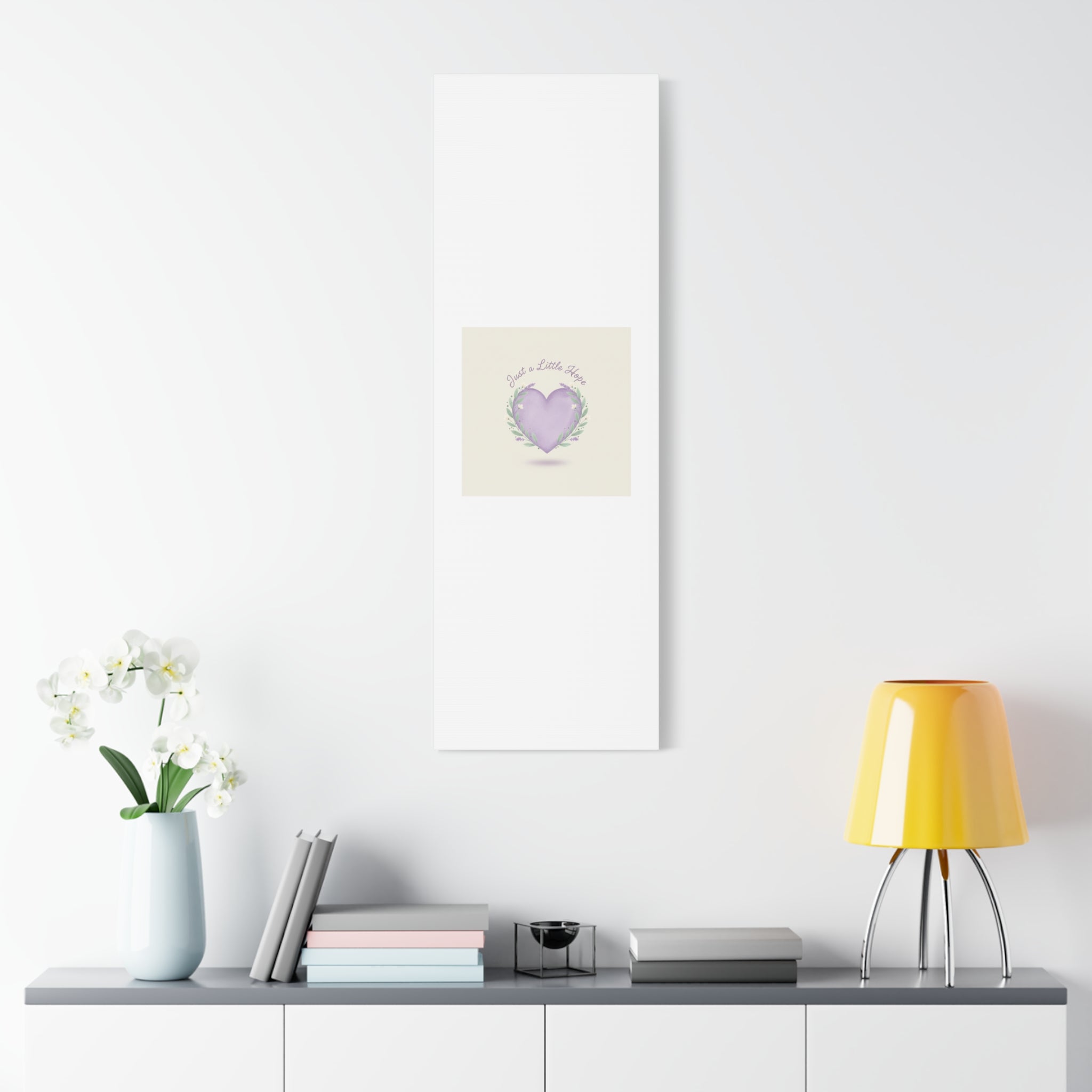 Just a Little Hope Canvas | Positive Micro-Optimism, Lavender Heart