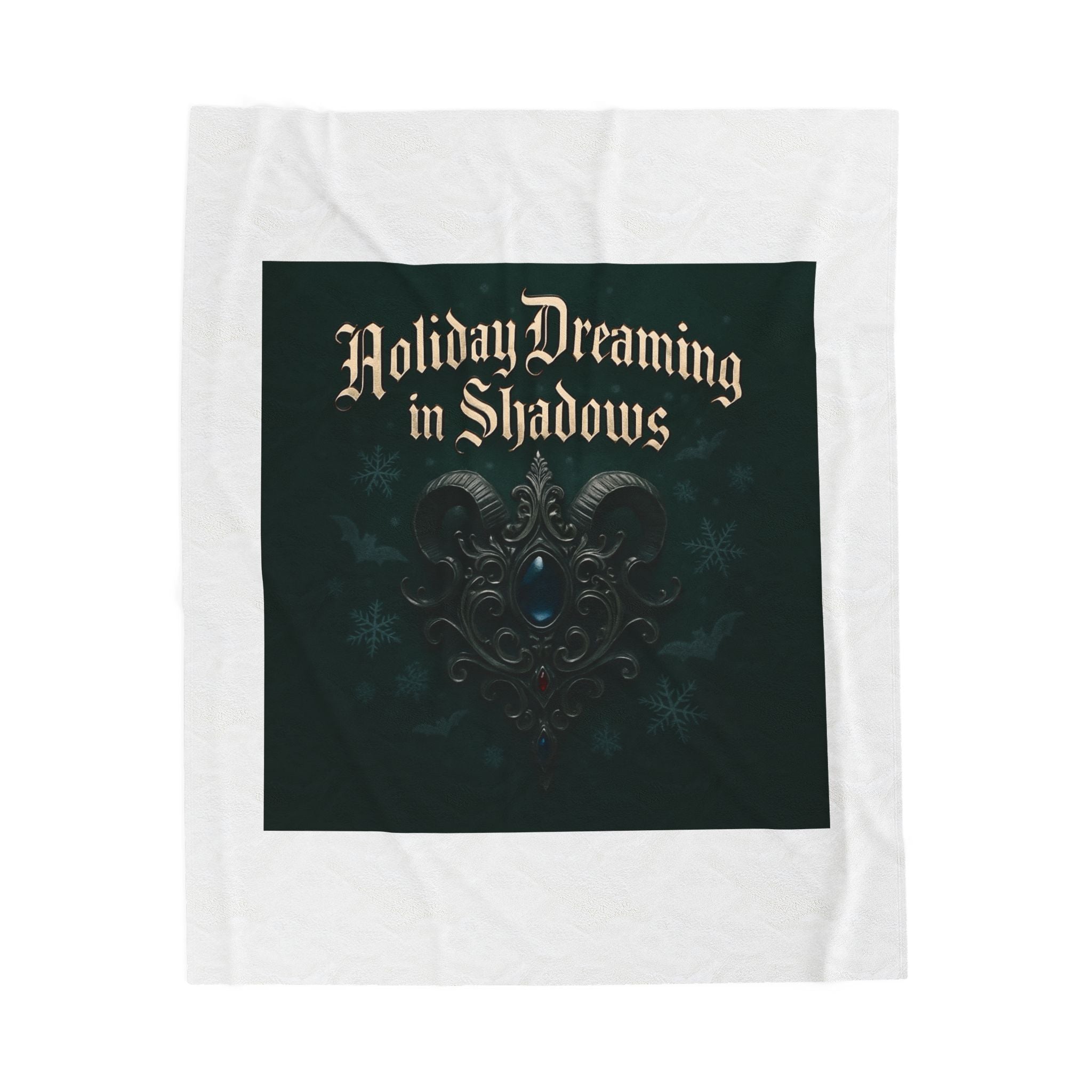 Holiday Dreaming in Shadows Velveteen Plush Blanket