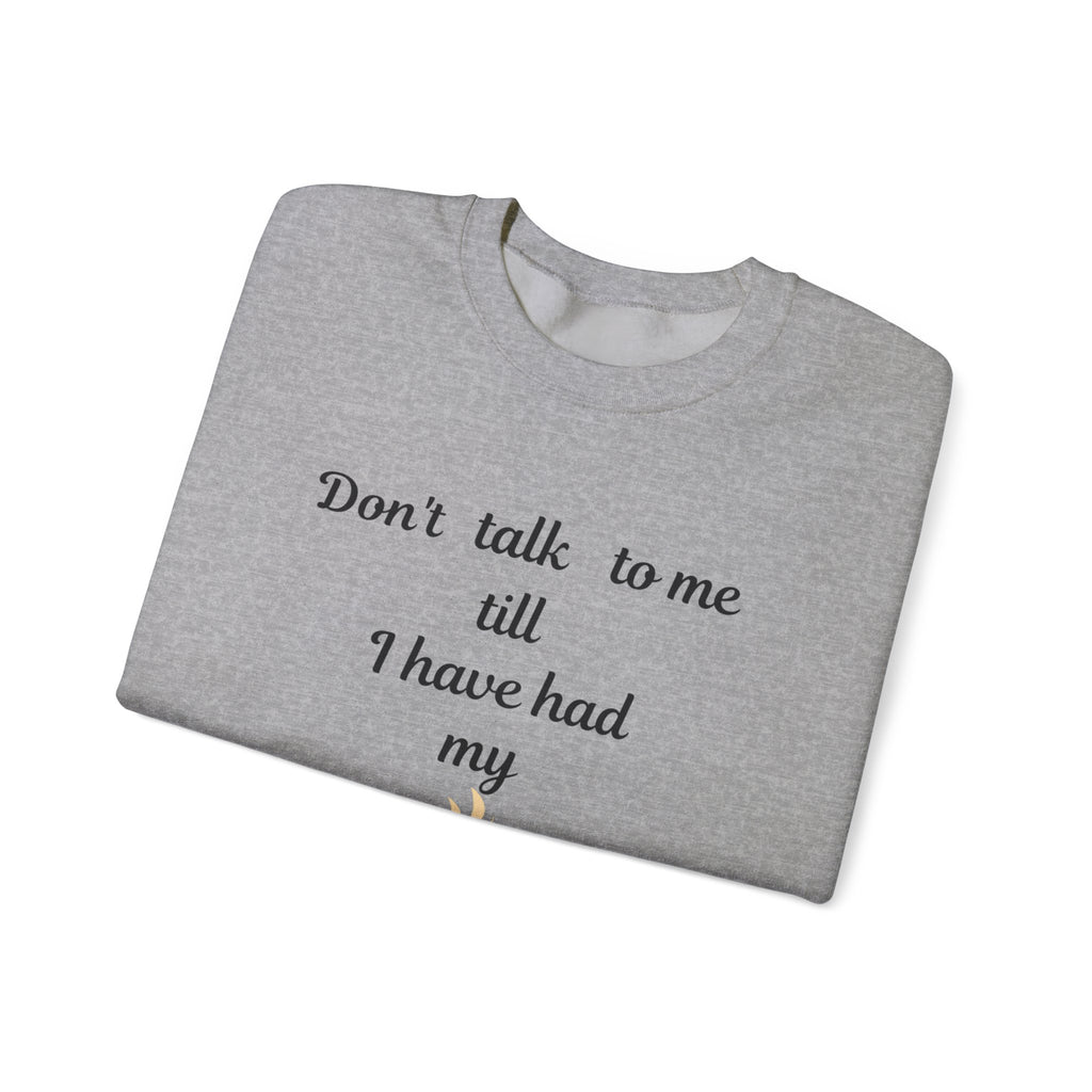 Coffee Lover Crewneck Sweatshirt, Funny Quote Gift for Adults, Introvert Coffee Drinker Top, Unisex Jumper, Caffeine Addict Pullover, Coffee