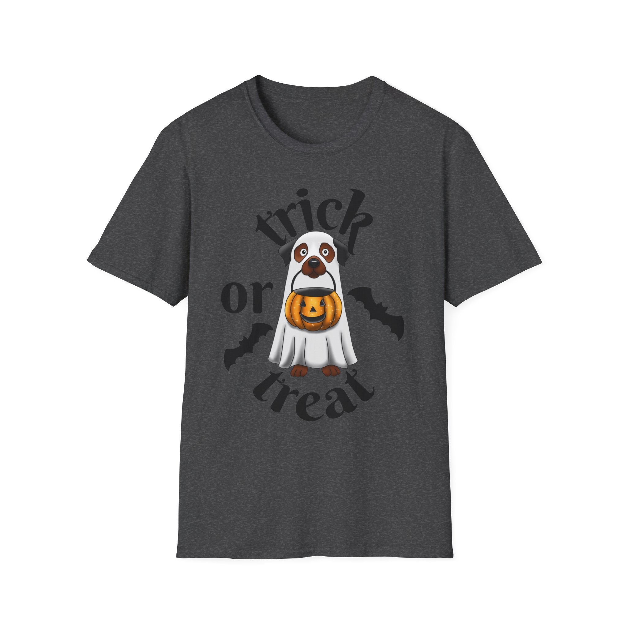 Halloween Puppy T-Shirt, Cute Trick or Treat Shirt, Unisex Dog Tee, Halloween Costume Top, Halloween Gift