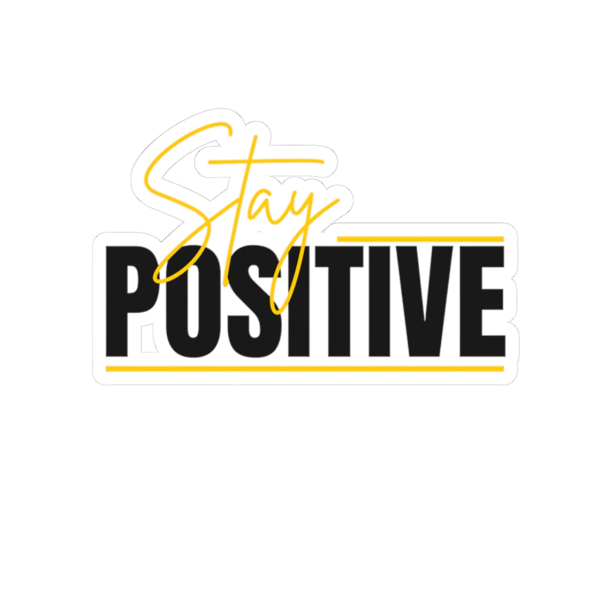 Positive Vibes Stickers, Motivational Decals for Laptops, Gift for Friends, Stay Positive Wall Art, Inspirational Quote Stickers