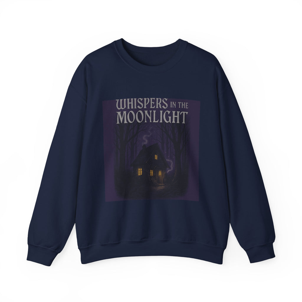 Whispers in the Moonlight Sweatshirt — Cozy Haunted Cottage Crewneck