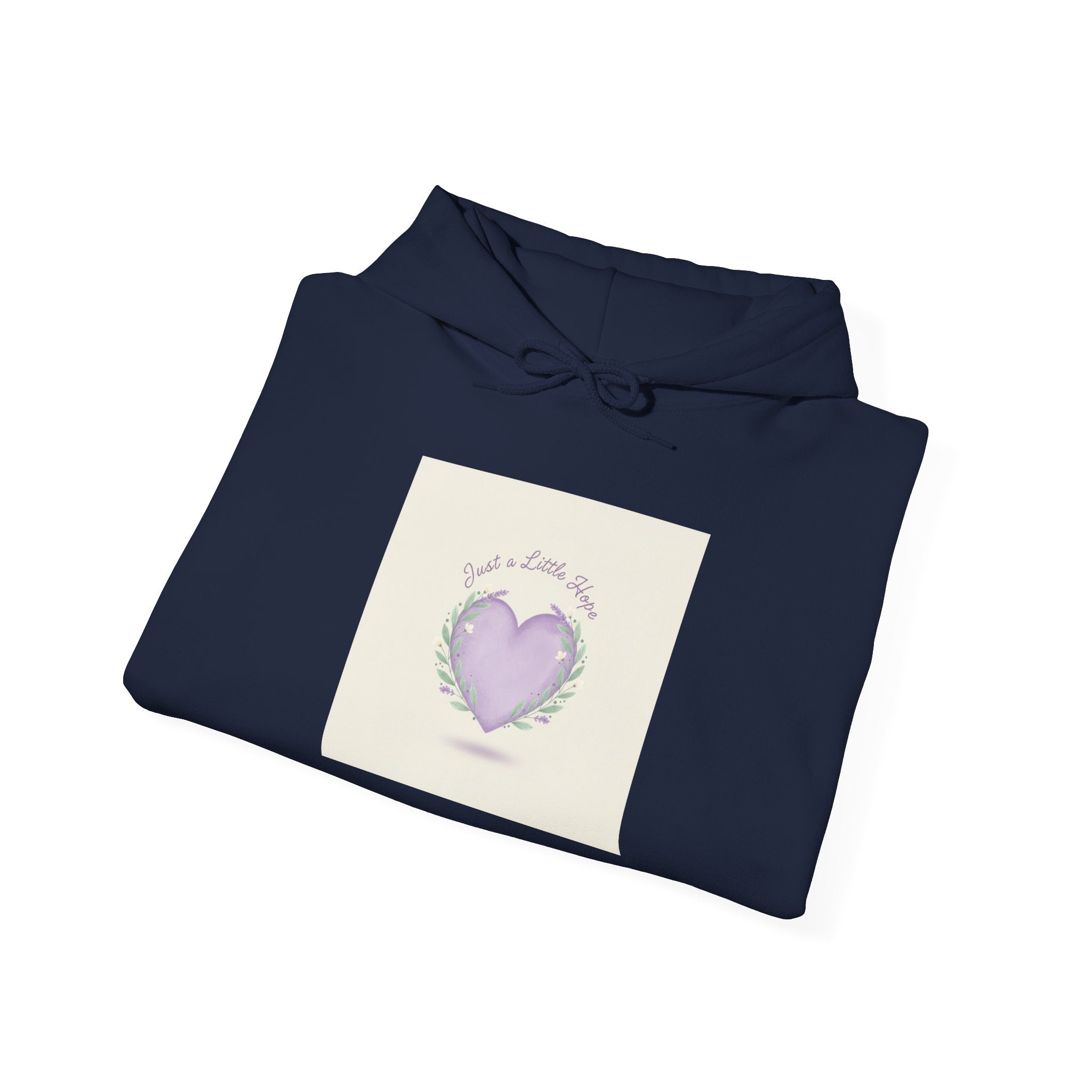 soft lavender heart hoodie | positive micro-optimism, kindness messages