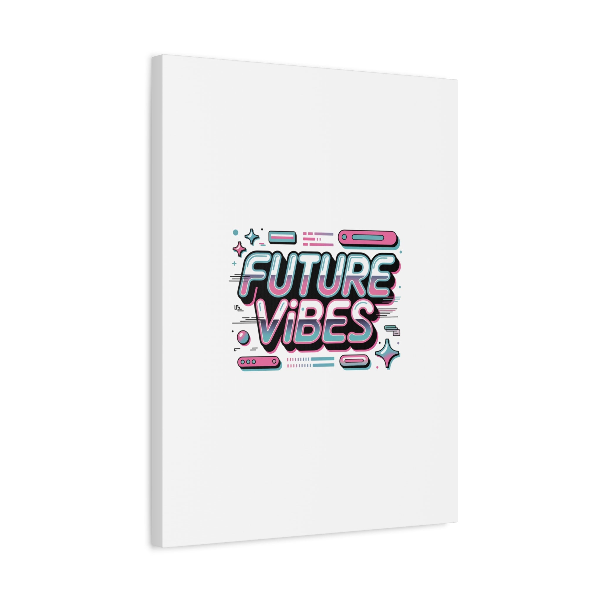 Future Vibes Canvas | Y2K Cyber Holo, Retro Tech Print