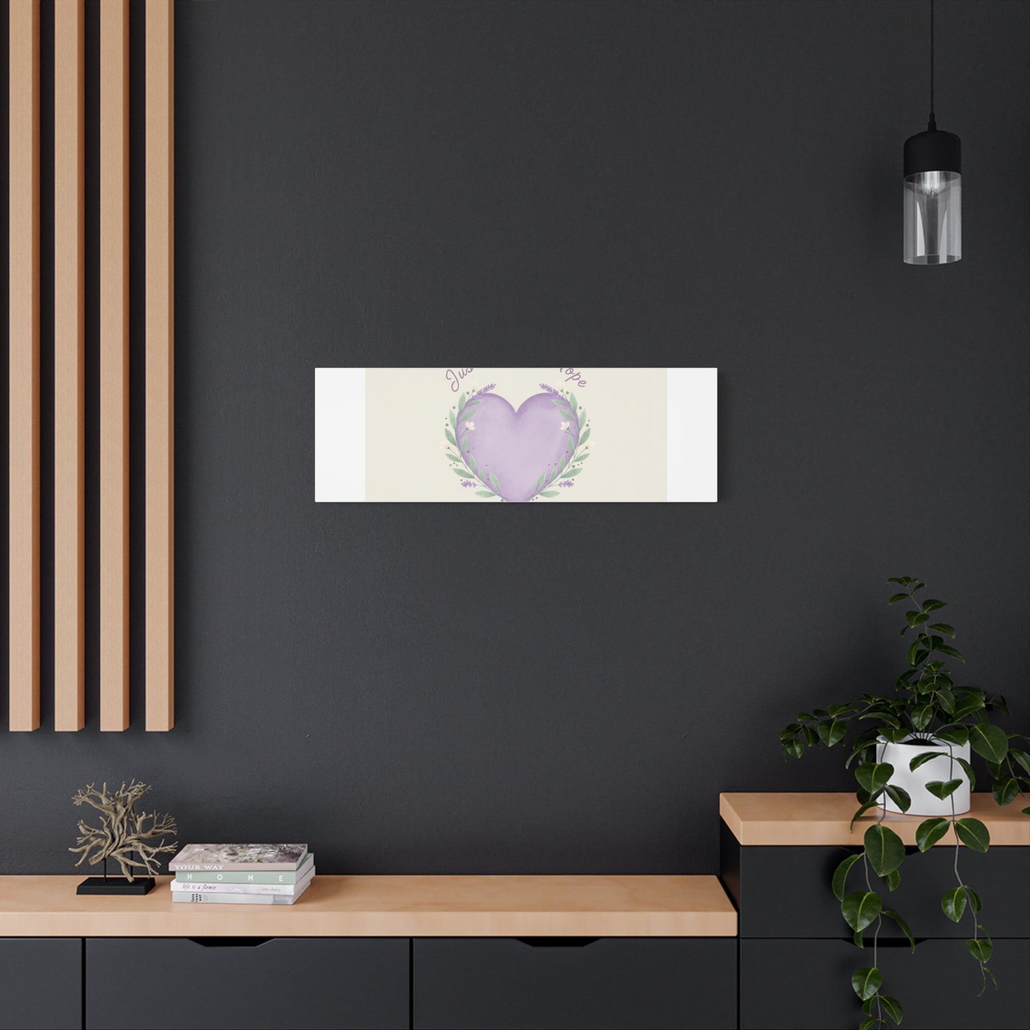 Just a Little Hope Canvas | Positive Micro-Optimism, Lavender Heart