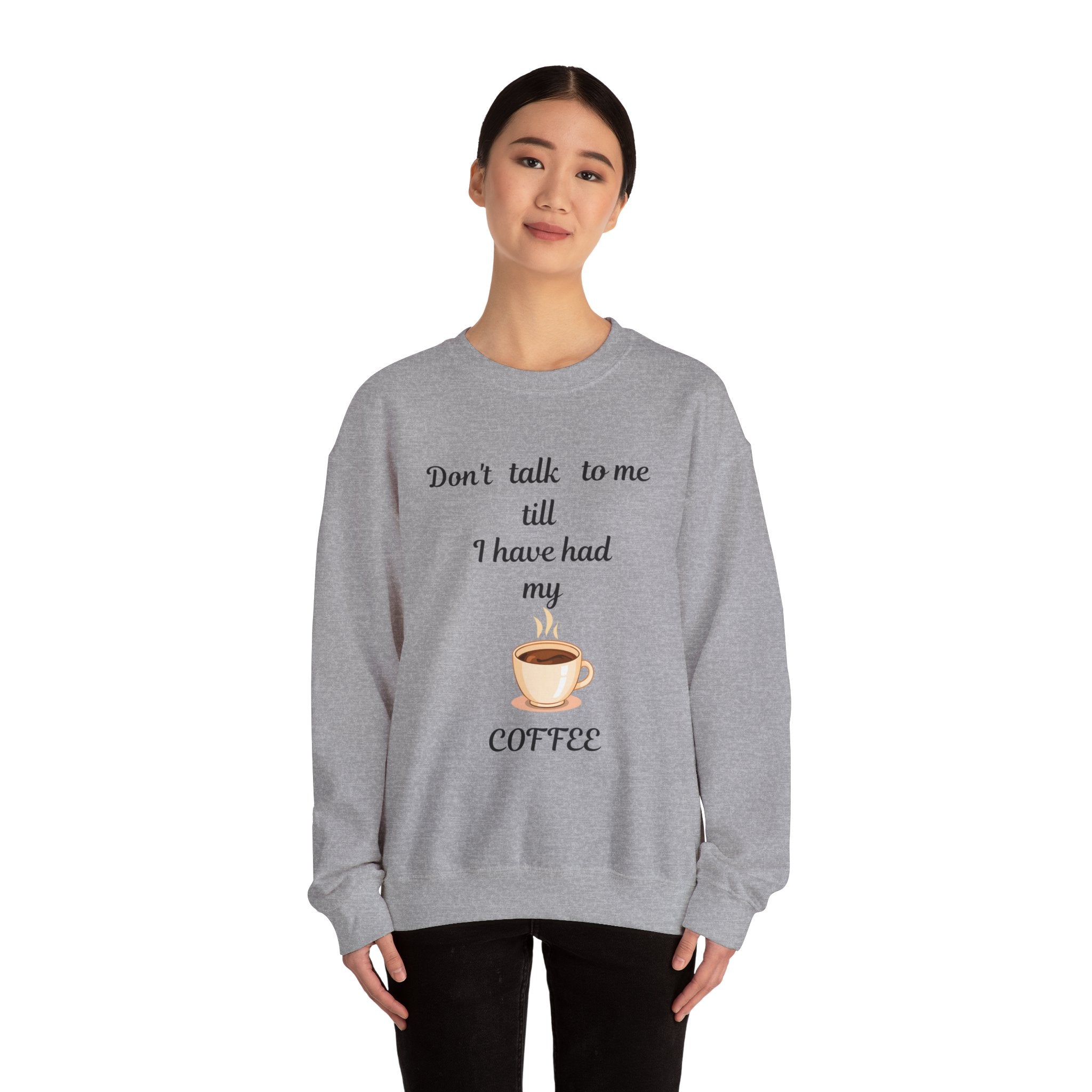 Coffee Lover Crewneck Sweatshirt, Funny Quote Gift for Adults, Introvert Coffee Drinker Top, Unisex Jumper, Caffeine Addict Pullover, Coffee