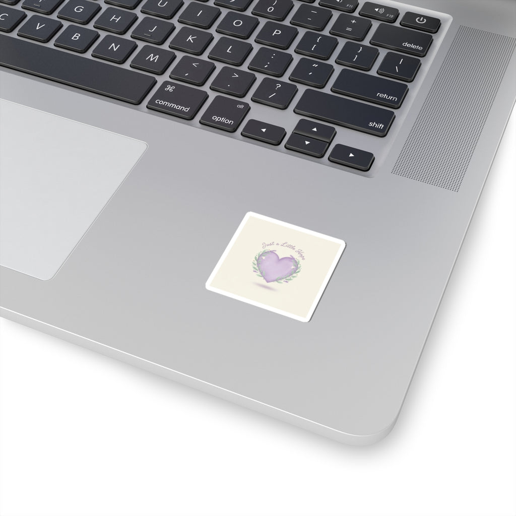 Just a Little Hope Heart Sticker | Positive Micro-Optimism, Lavender