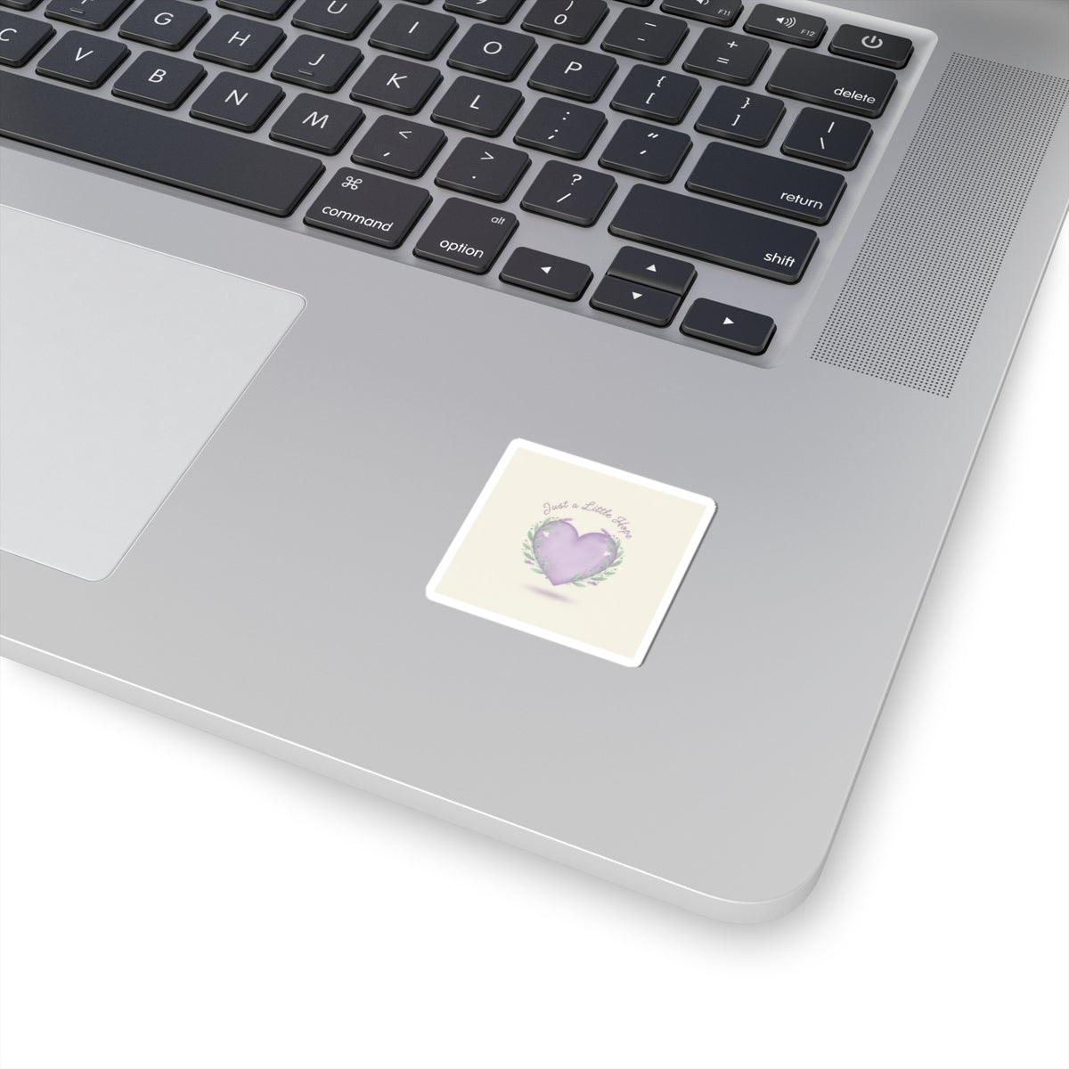 Just a Little Hope Heart Sticker | Positive Micro-Optimism, Lavender