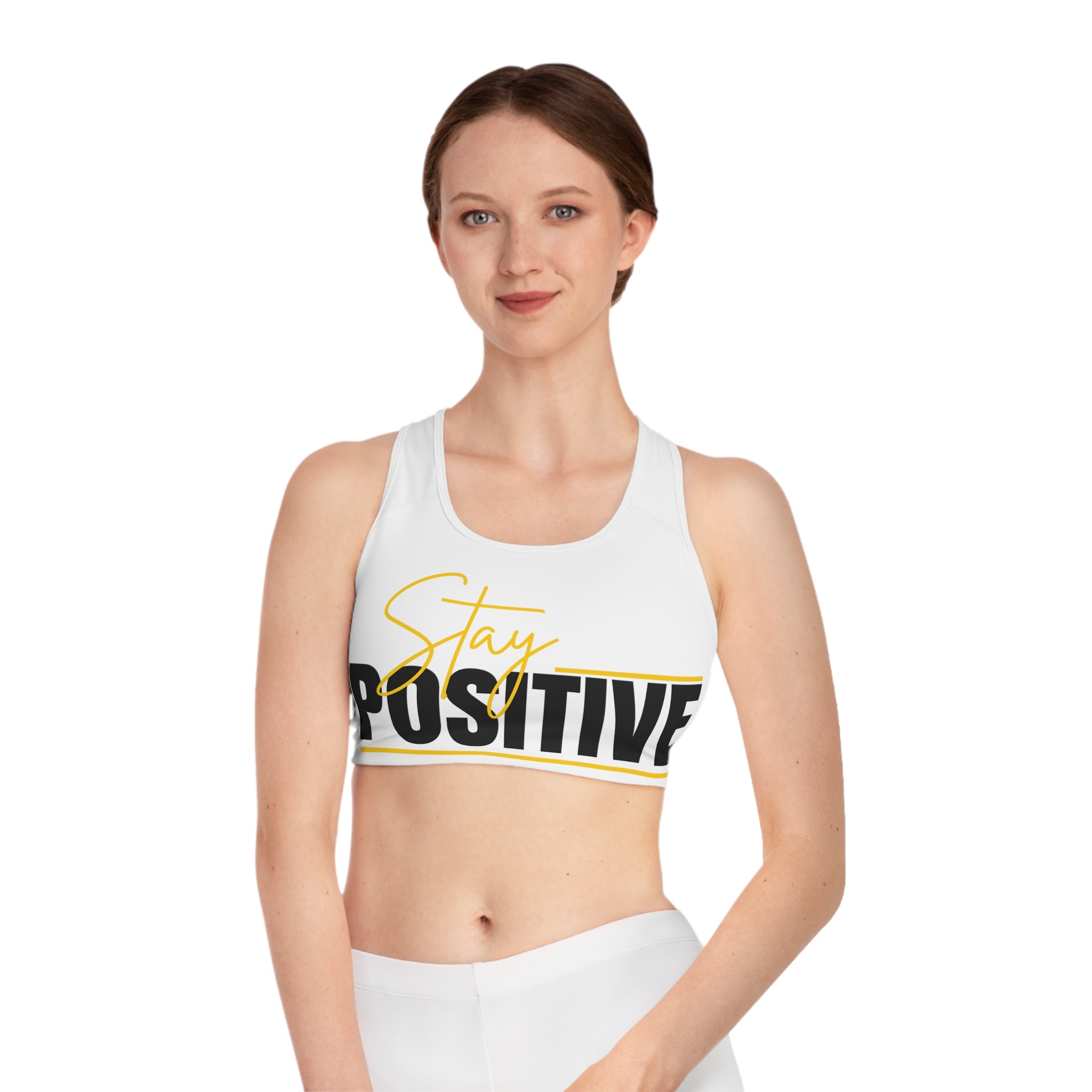 Stay Positive Sports Bra, Workout Bra, Athletic Top, Gym Gear, Fitness Clothing, Yoga Bra, Active Wear