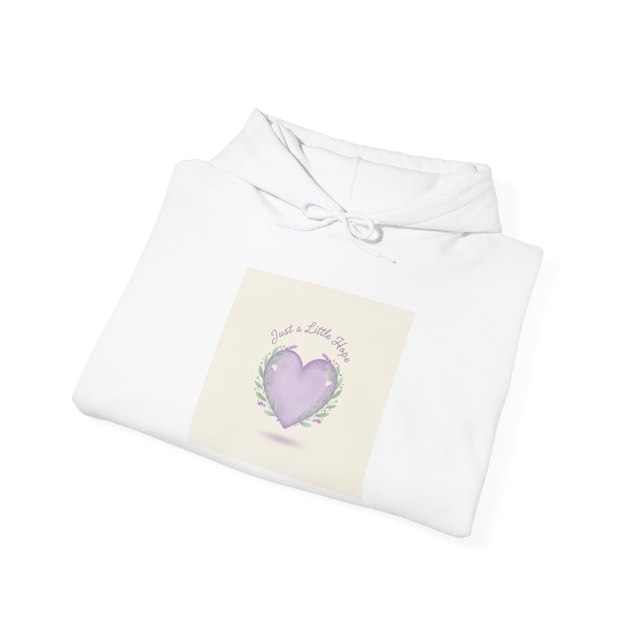 soft lavender heart hoodie | positive micro-optimism, kindness messages