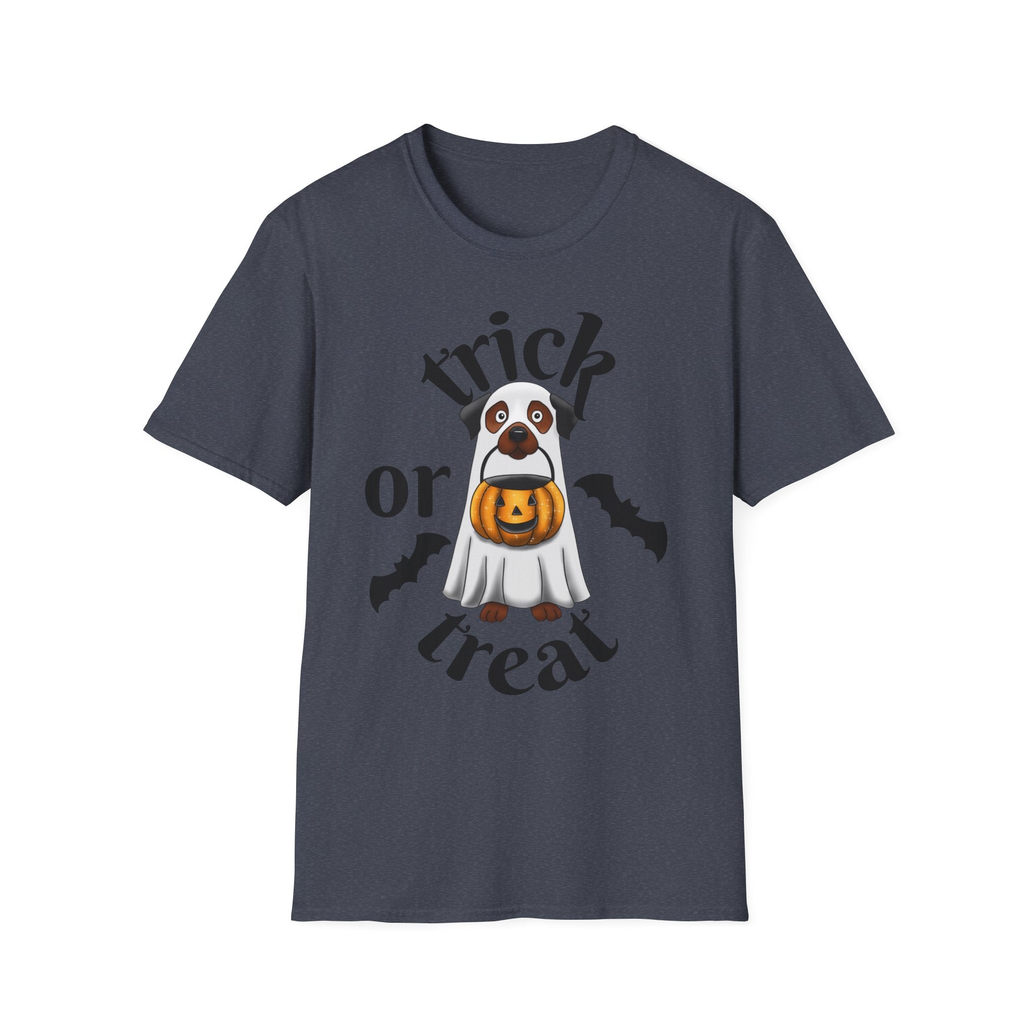 Halloween Puppy T-Shirt, Cute Trick or Treat Shirt, Unisex Dog Tee, Halloween Costume Top, Halloween Gift