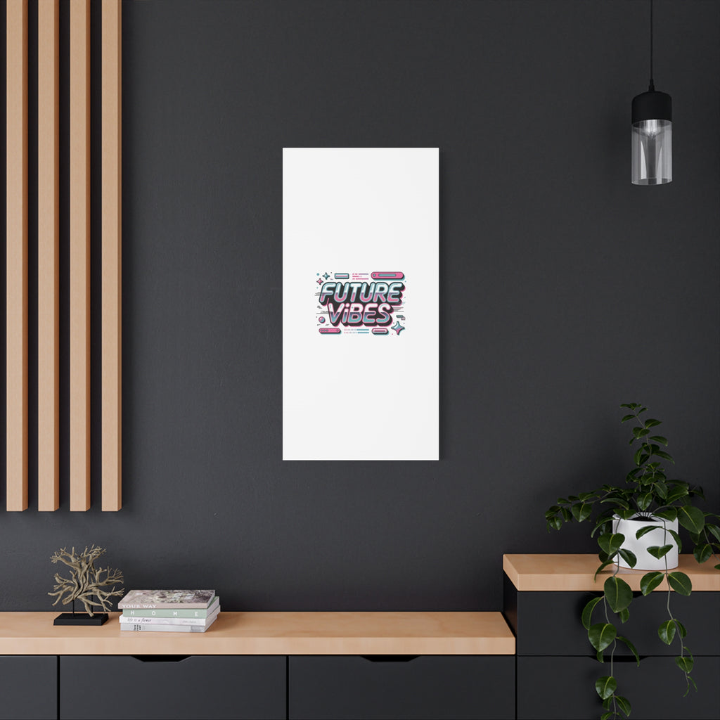 Future Vibes Canvas | Y2K Cyber Holo, Retro Tech Print