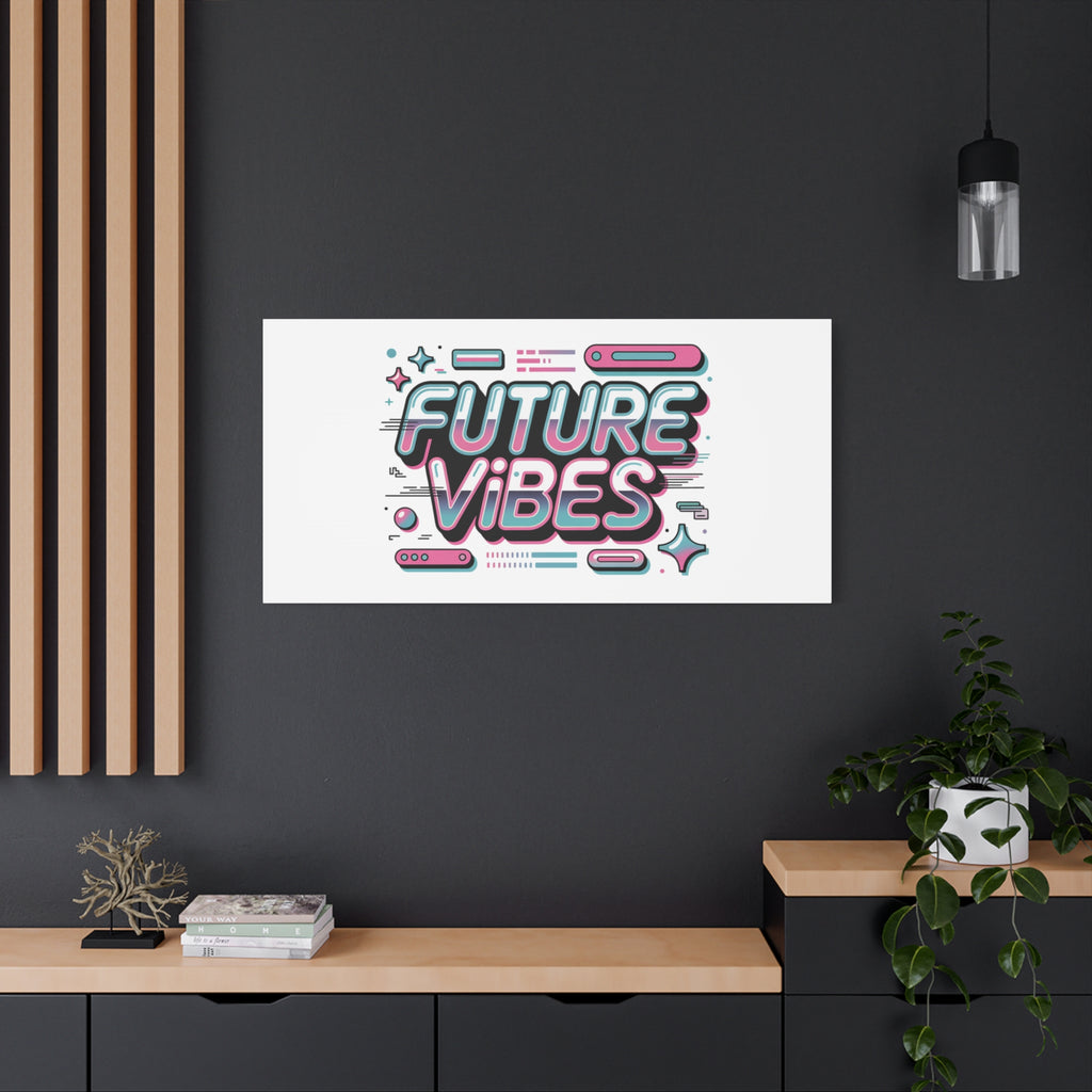 Future Vibes Canvas | Y2K Cyber Holo, Retro Tech Print