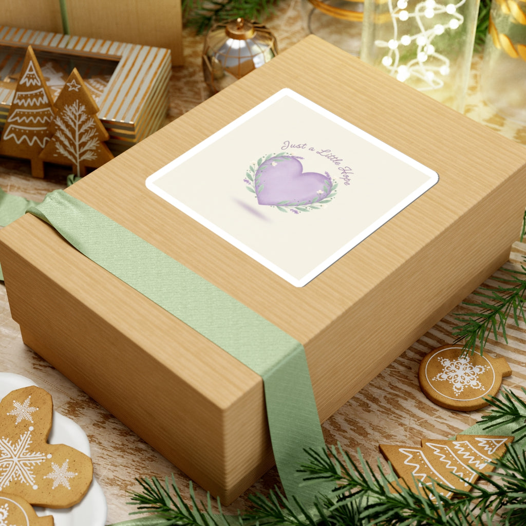 Just a Little Hope Heart Sticker | Positive Micro-Optimism, Lavender