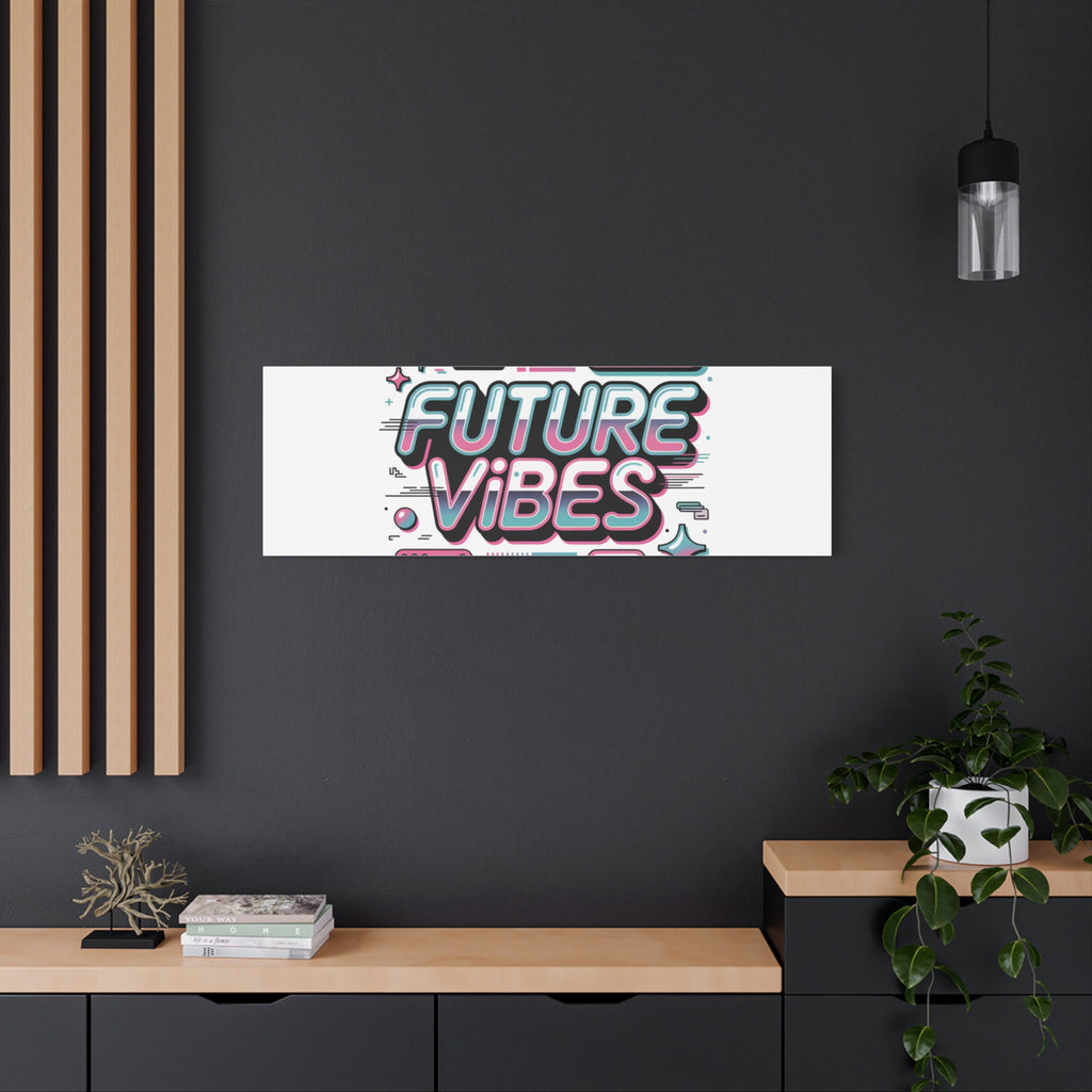 Future Vibes Canvas | Y2K Cyber Holo, Retro Tech Print
