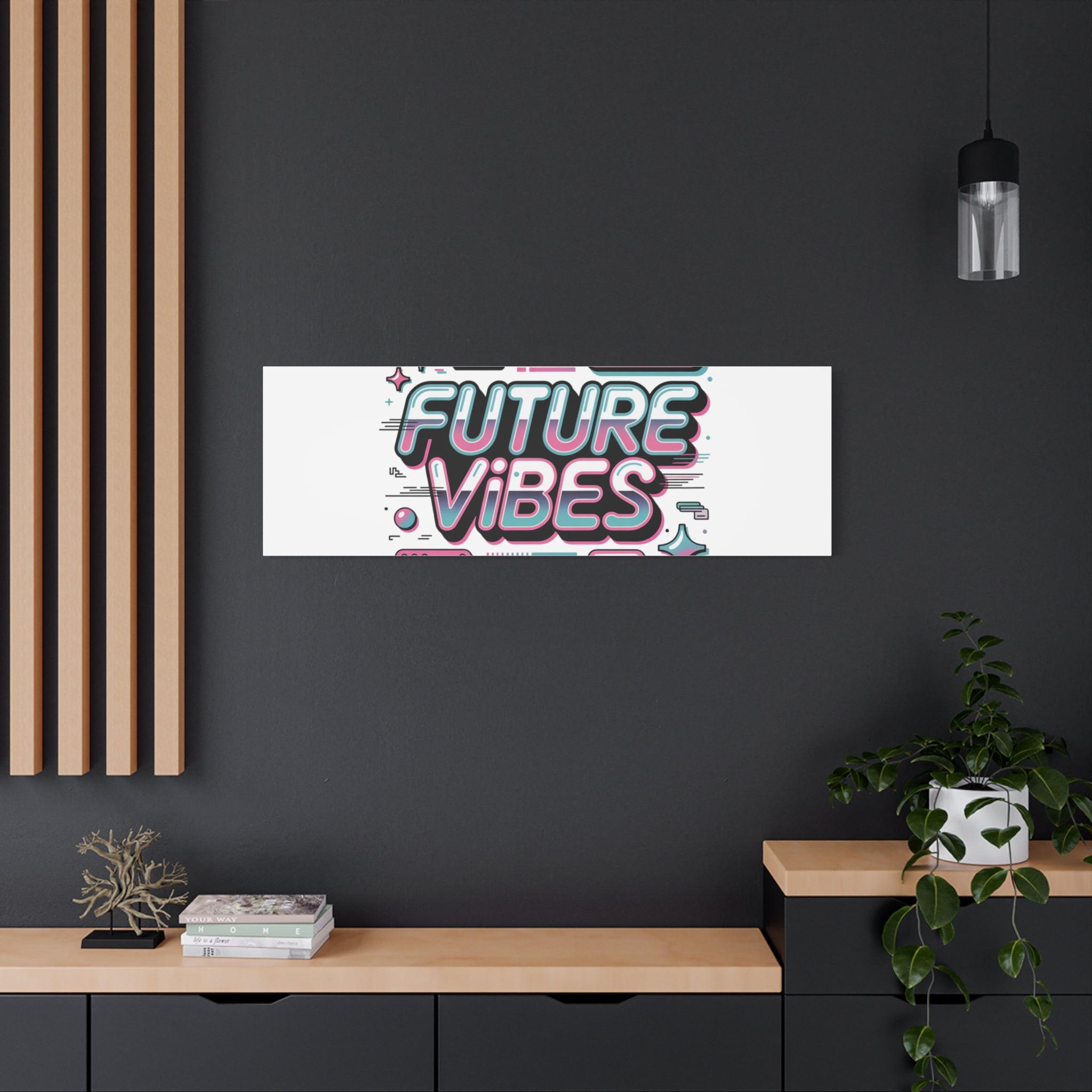 Future Vibes Canvas | Y2K Cyber Holo, Retro Tech Print