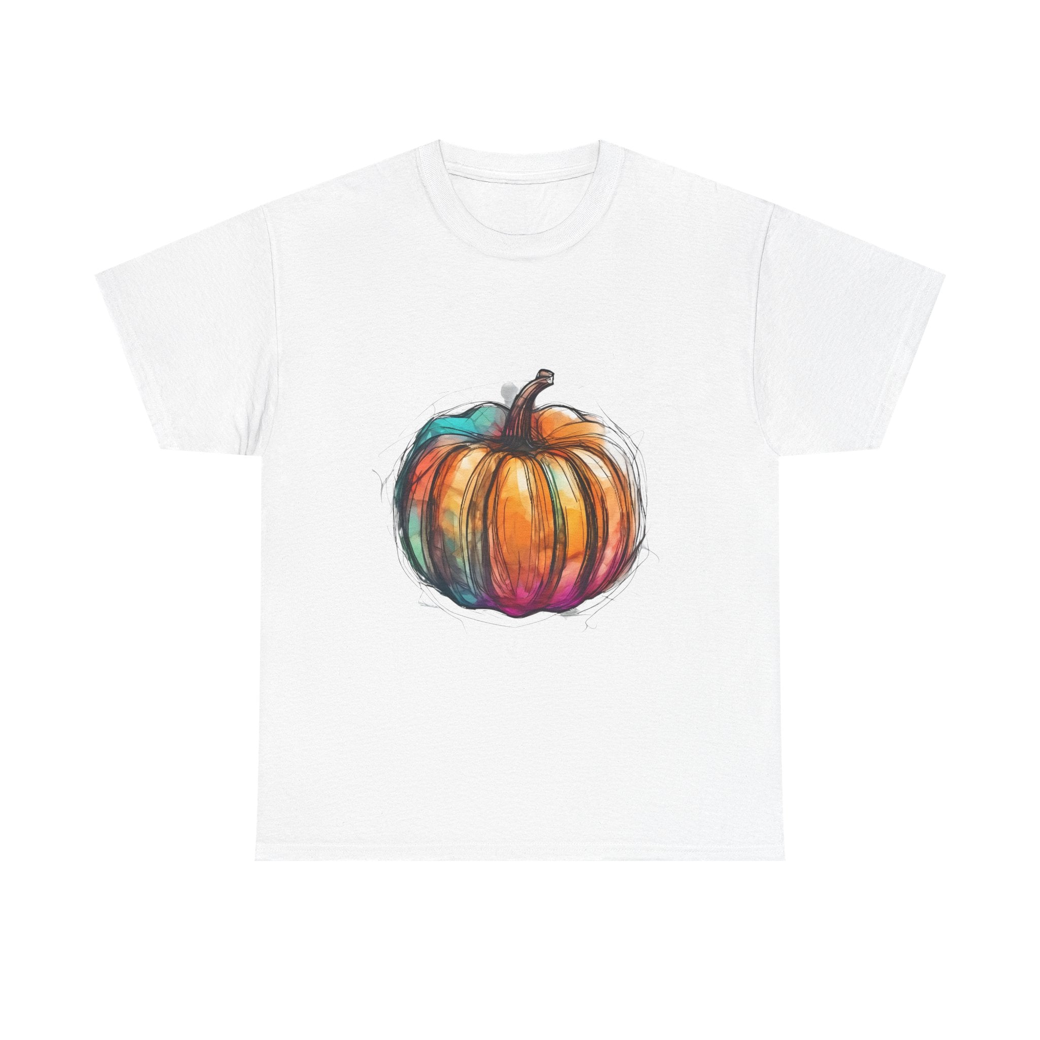 Colorful Pumpkin T-Shirt Unisex, Halloween Tee, Fall Shirt, Pumpkin Patch Gift, Autumn Clothing, Harvest Festival Apparel
