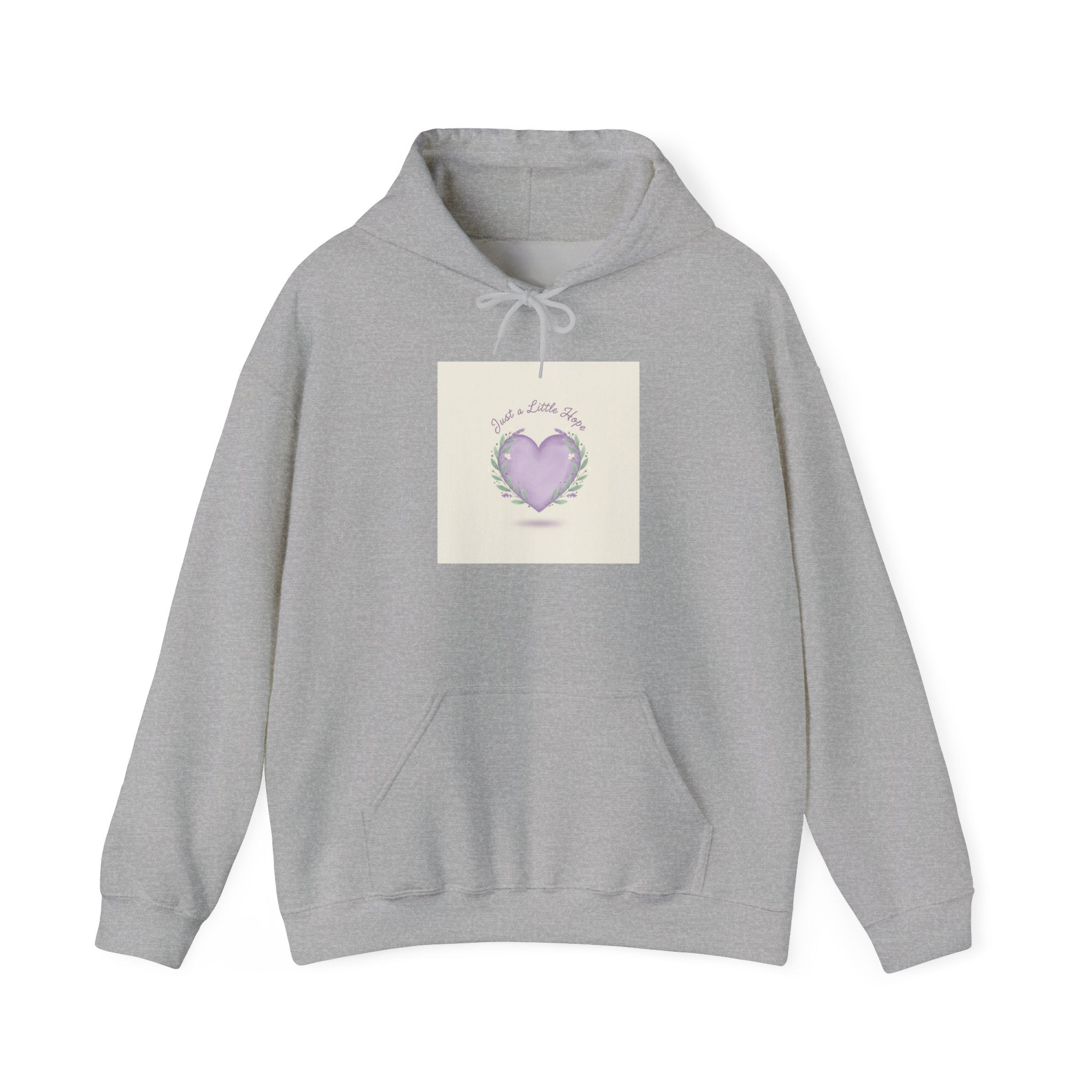 soft lavender heart hoodie | positive micro-optimism, kindness messages