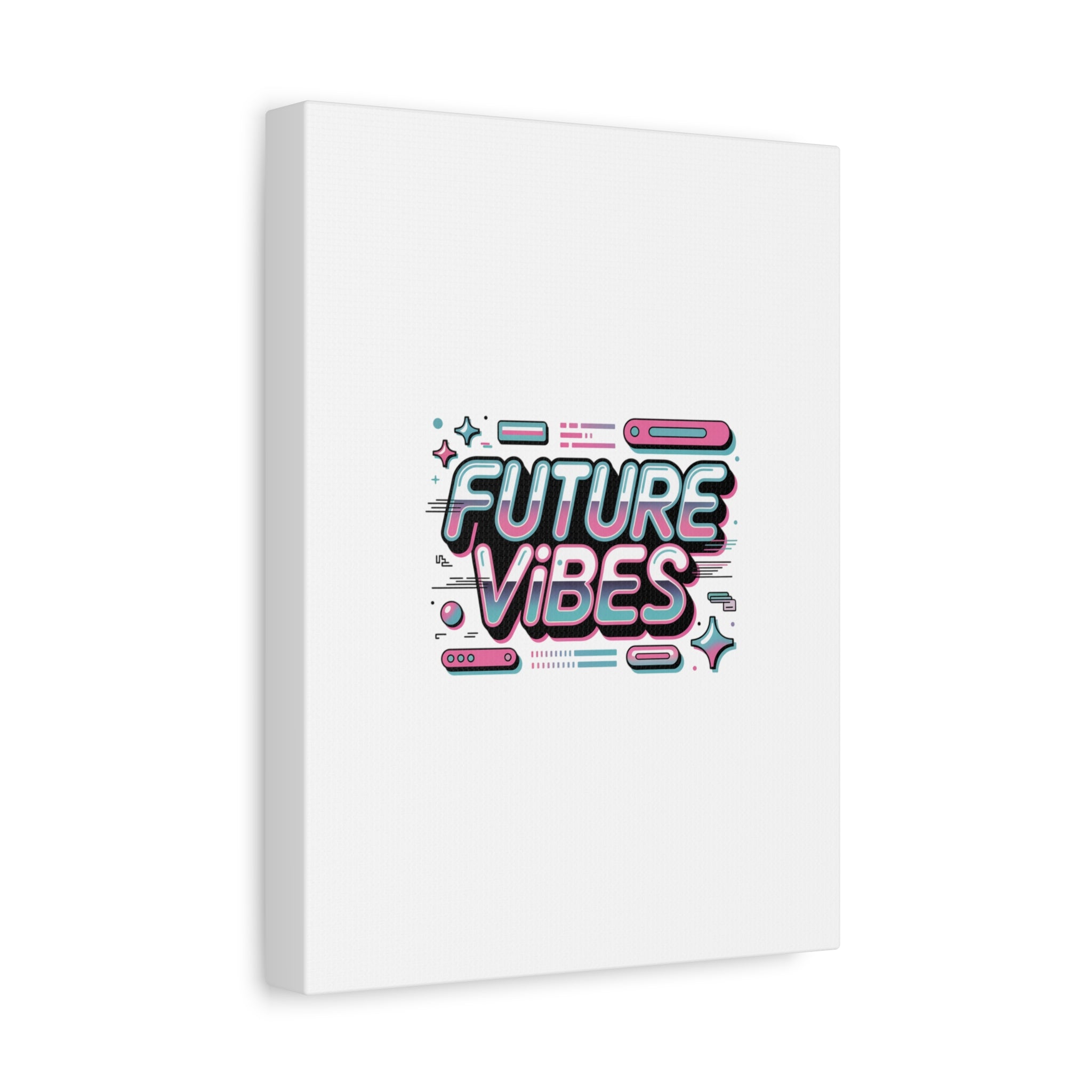 Future Vibes Canvas | Y2K Cyber Holo, Retro Tech Print