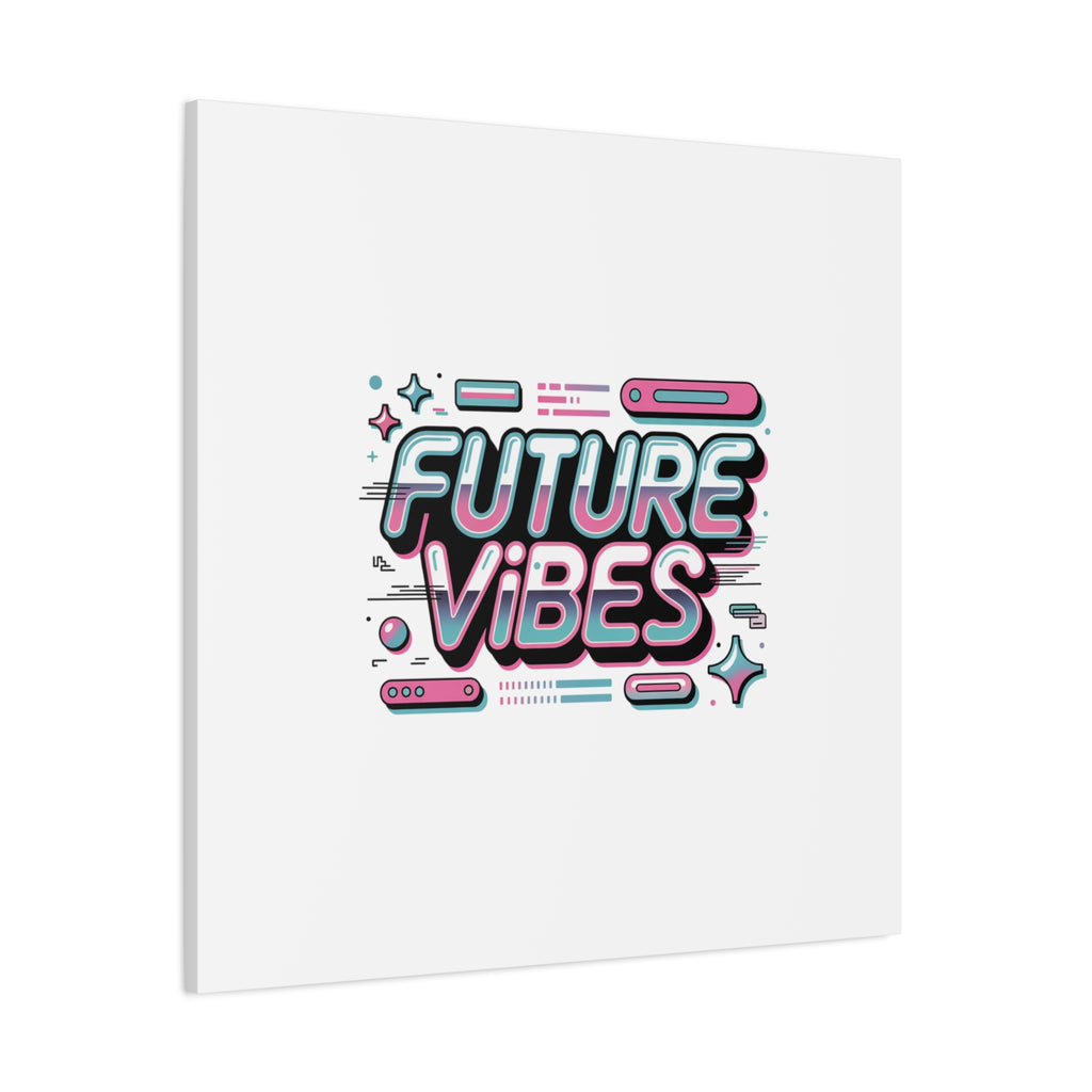 Future Vibes Canvas | Y2K Cyber Holo, Retro Tech Print