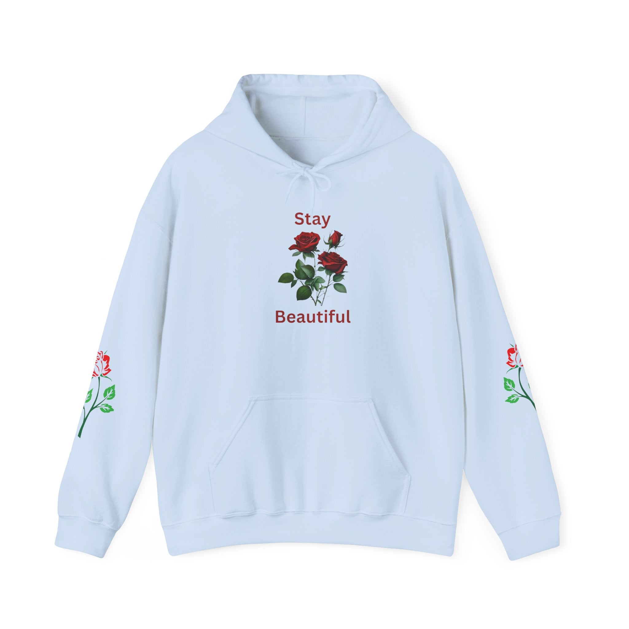 Stay Beautiful Rose Hoodie, Vintage Floral Sweatshirt, Unisex Gift, Cozy Layer, Perfect for Spring Style