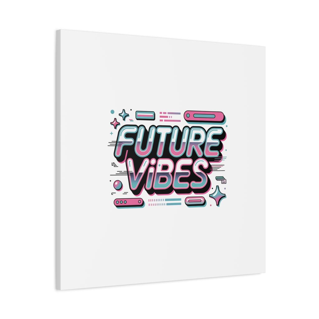 Future Vibes Canvas | Y2K Cyber Holo, Retro Tech Print