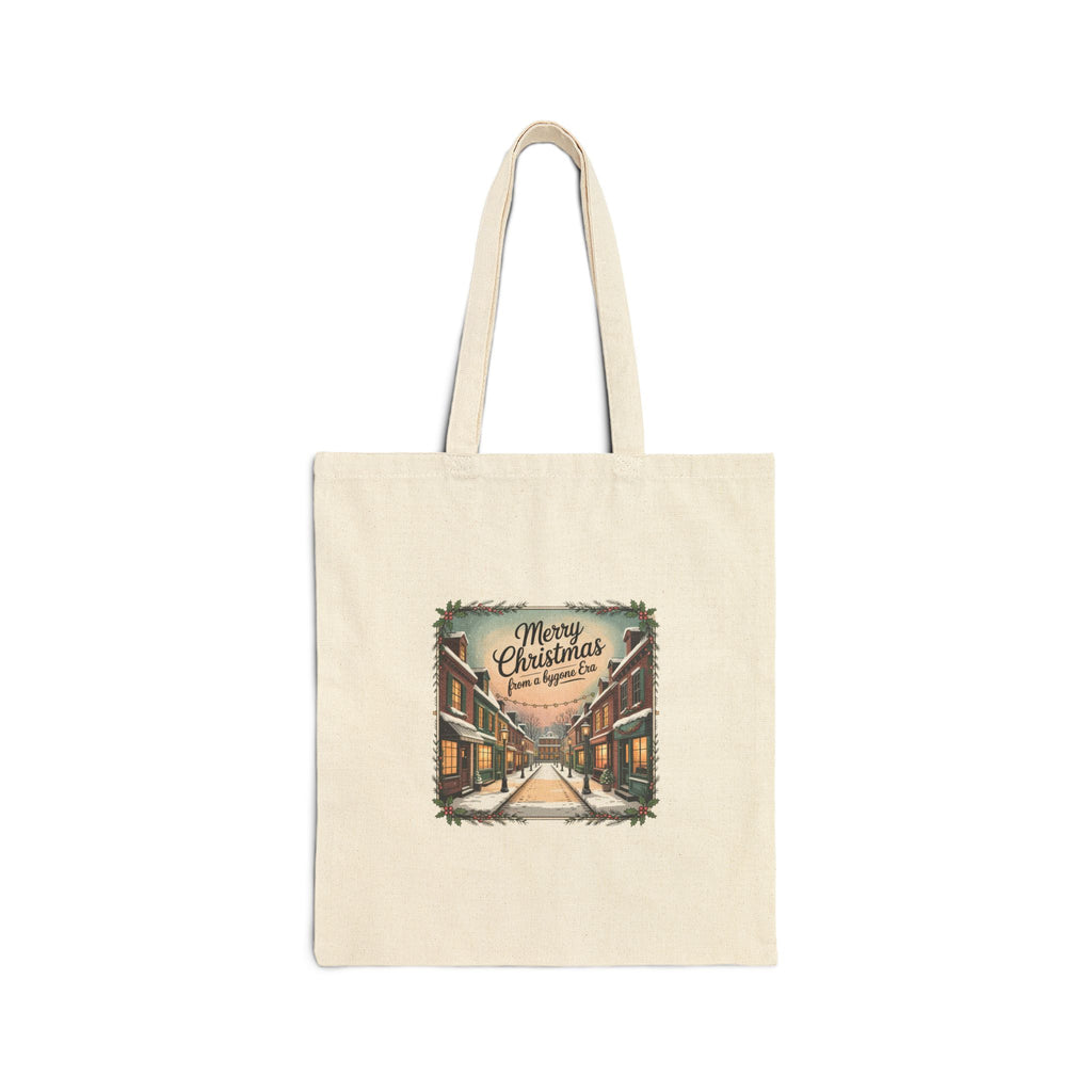 Vintage Christmas Postcard Tote | Retro Holiday Card Design