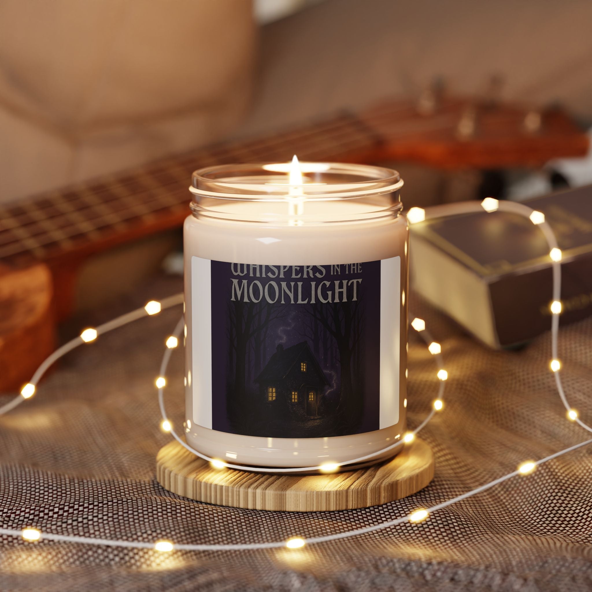 Whispers in the Moonlight 9oz Scented Soy Candle — Cozy, Spooky Cabin Fragrance for Relaxation & Halloween