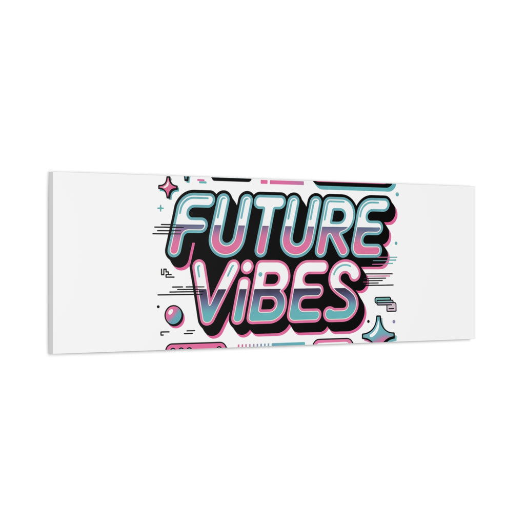 Future Vibes Canvas | Y2K Cyber Holo, Retro Tech Print