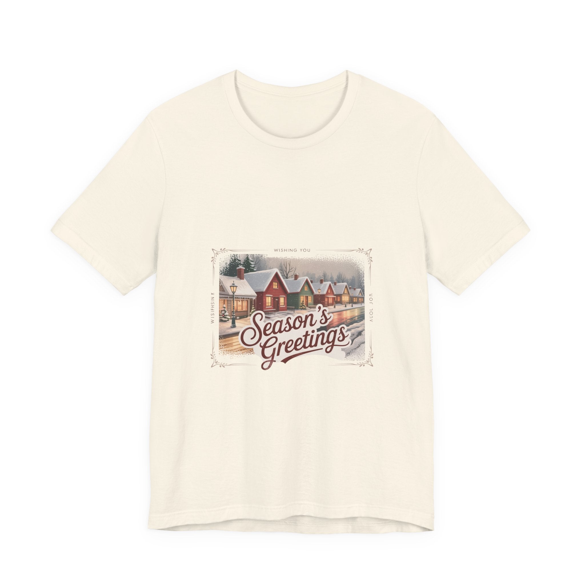 Season's Greetings Vintage Christmas Tee | Retro Holiday Card Design
