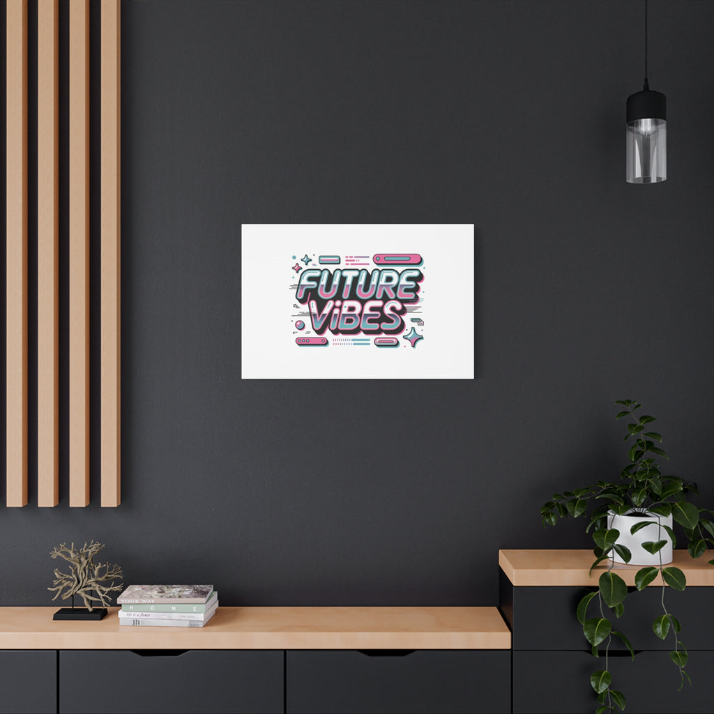 Future Vibes Canvas | Y2K Cyber Holo, Retro Tech Print