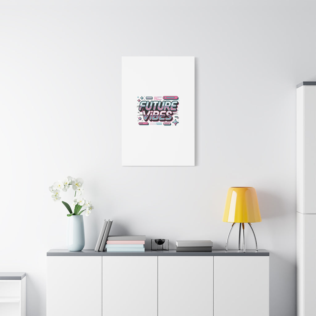 Future Vibes Canvas | Y2K Cyber Holo, Retro Tech Print
