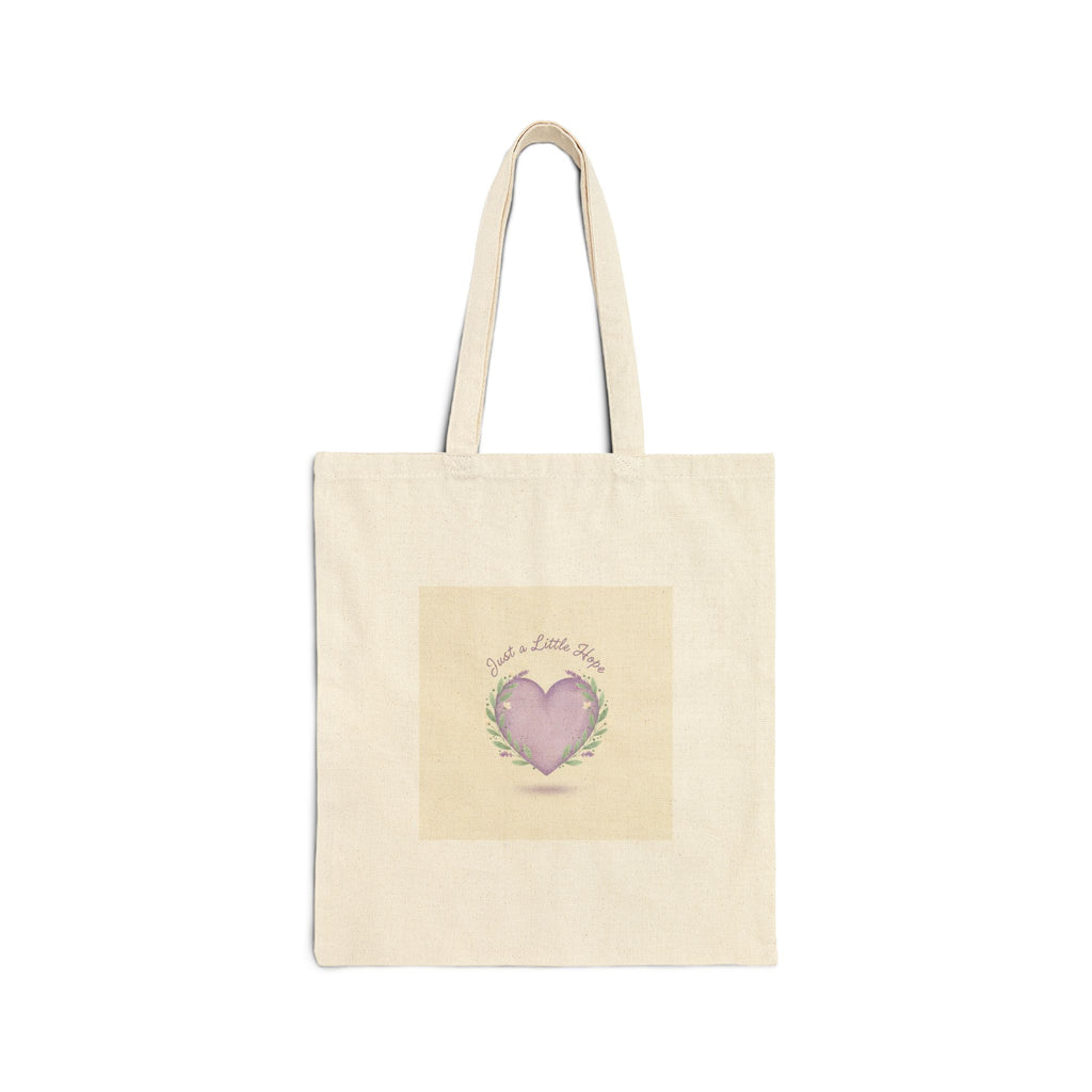 little heart, cotton tote | soft pastel affirmation, mental health positivity