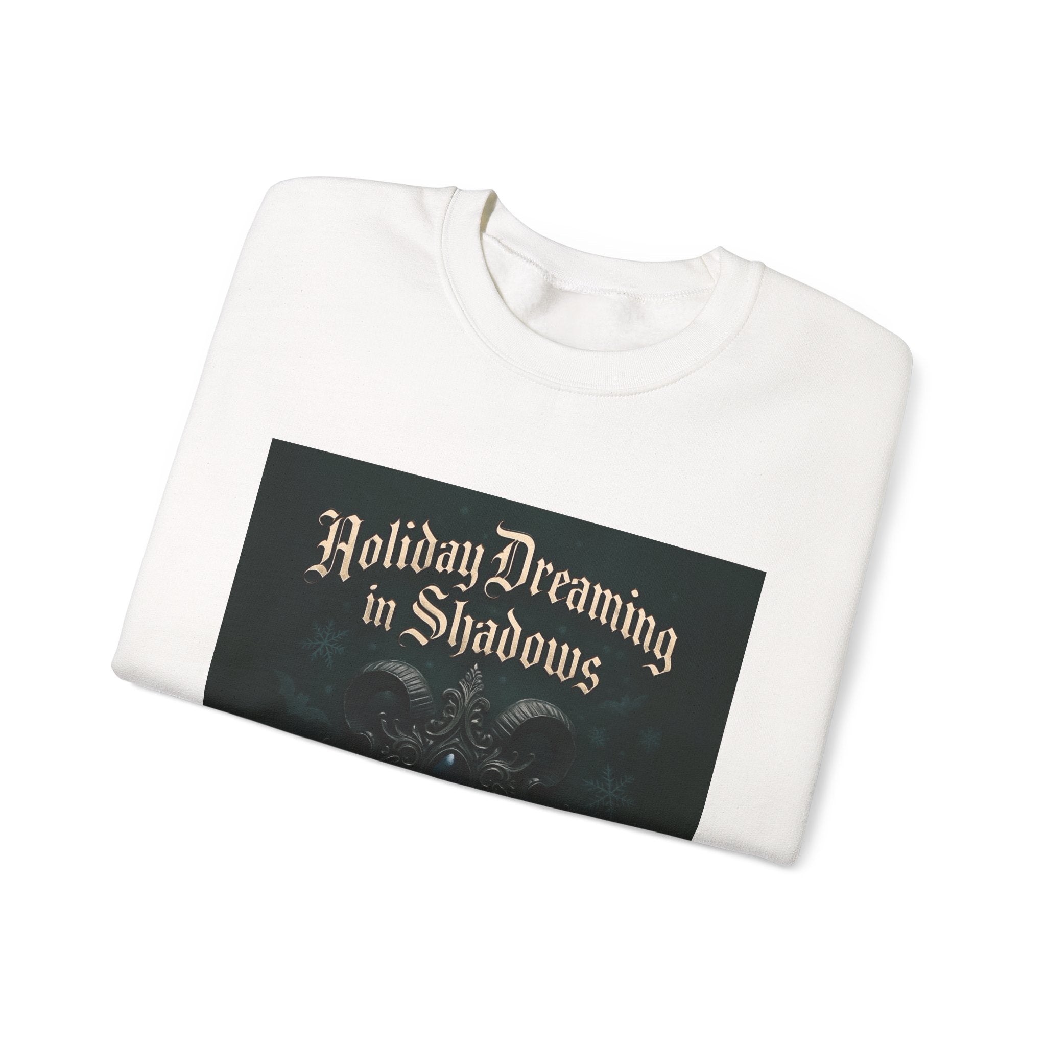 Crewneck Sweatshirt — "Holiday Dreaming in Shadows" Gothic Holiday Pullover