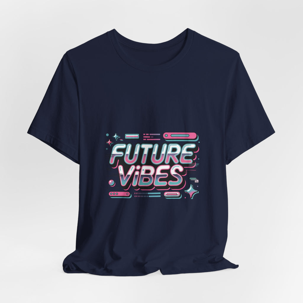 Future Vibes Tee | Y2K Cyber Holo Aesthetic, Retro Tech Chrome Text