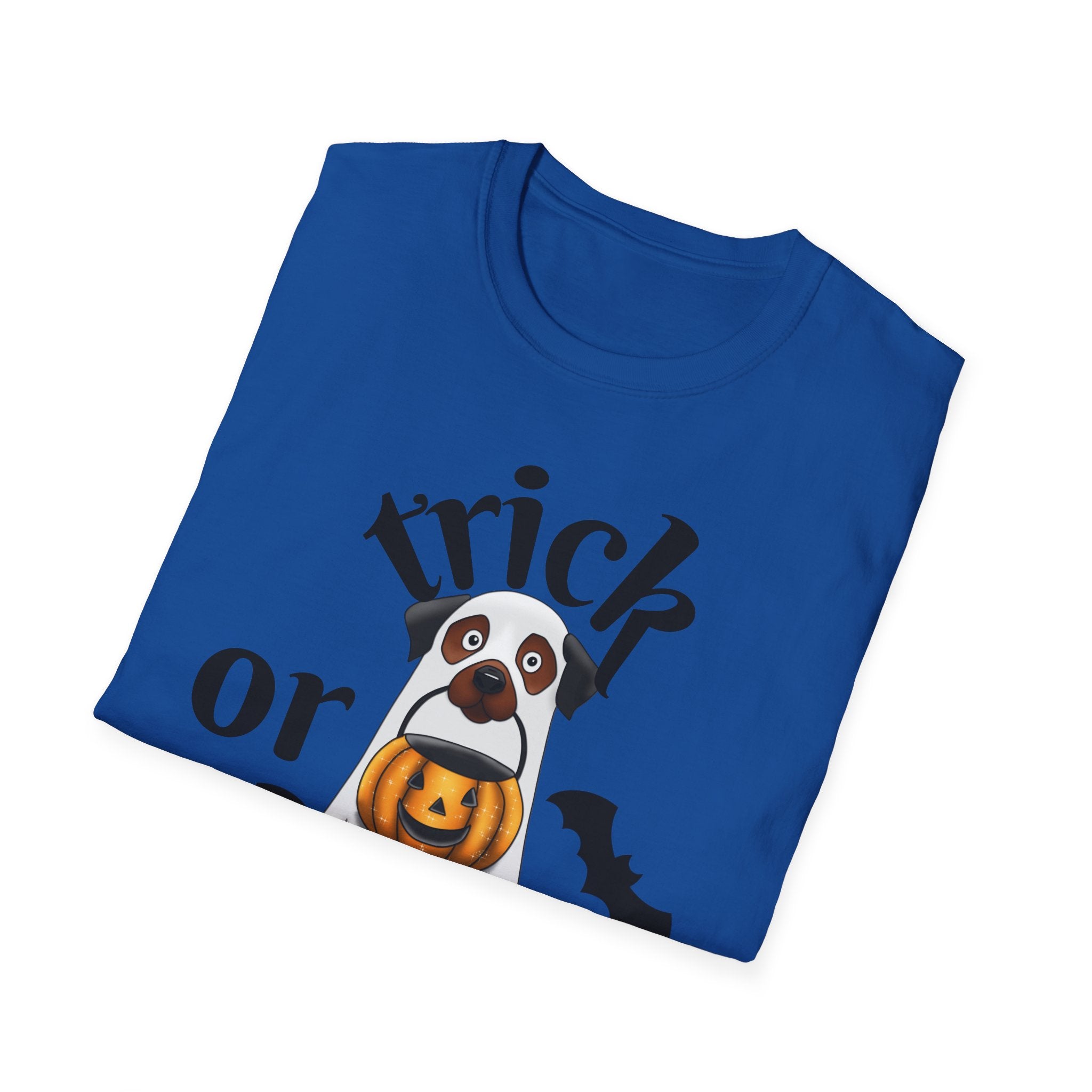 Halloween Puppy T-Shirt, Cute Trick or Treat Shirt, Unisex Dog Tee, Halloween Costume Top, Halloween Gift