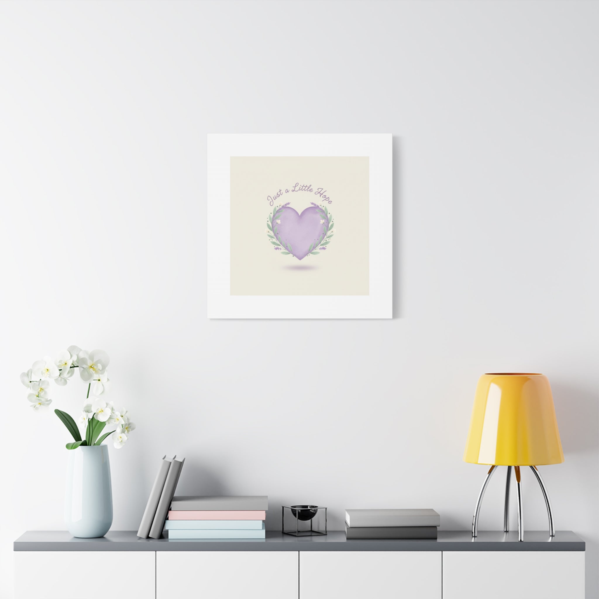 Just a Little Hope Canvas | Positive Micro-Optimism, Lavender Heart