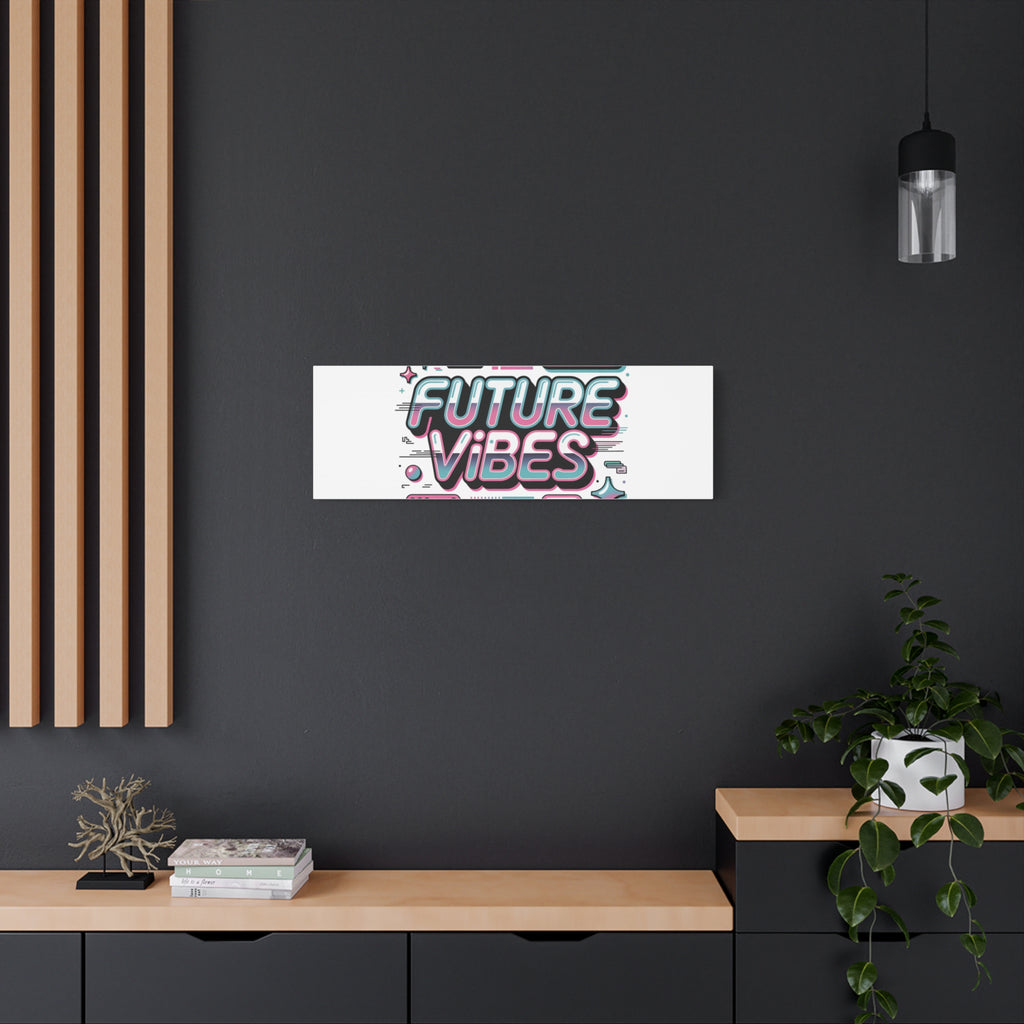 Future Vibes Canvas | Y2K Cyber Holo, Retro Tech Print