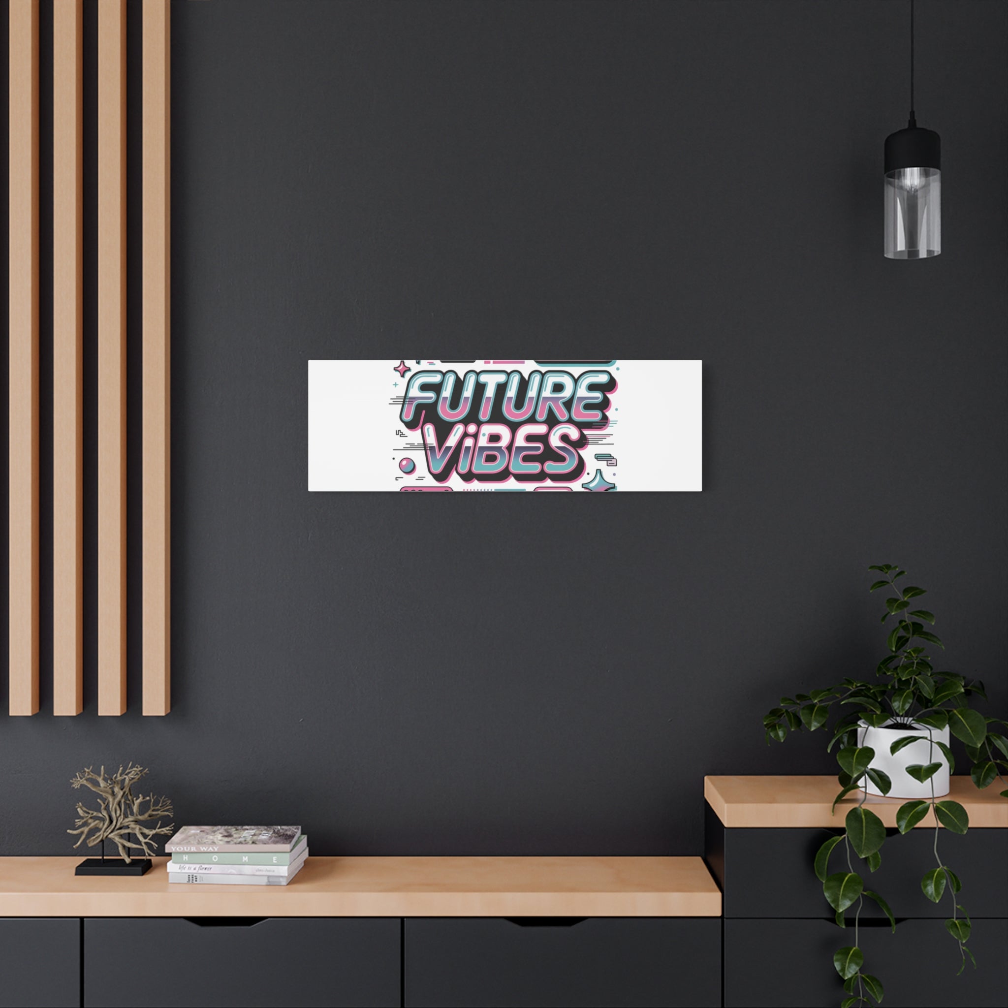 Future Vibes Canvas | Y2K Cyber Holo, Retro Tech Print
