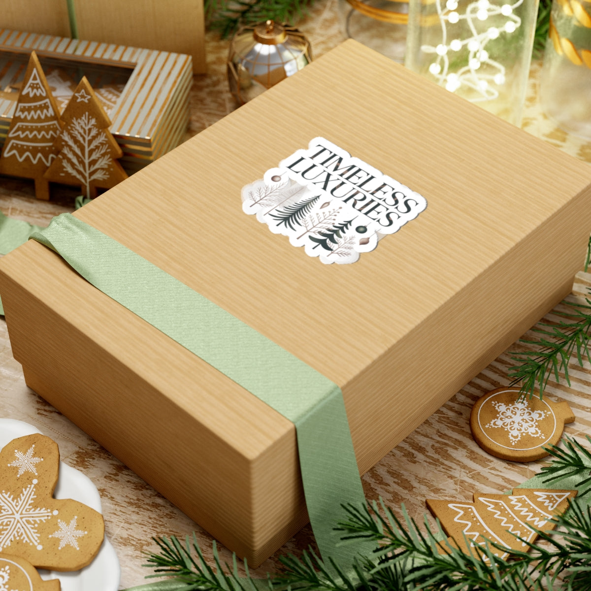 Timeless Luxuries Christmas Sticker | Heritage Style, Quiet Luxury Holiday